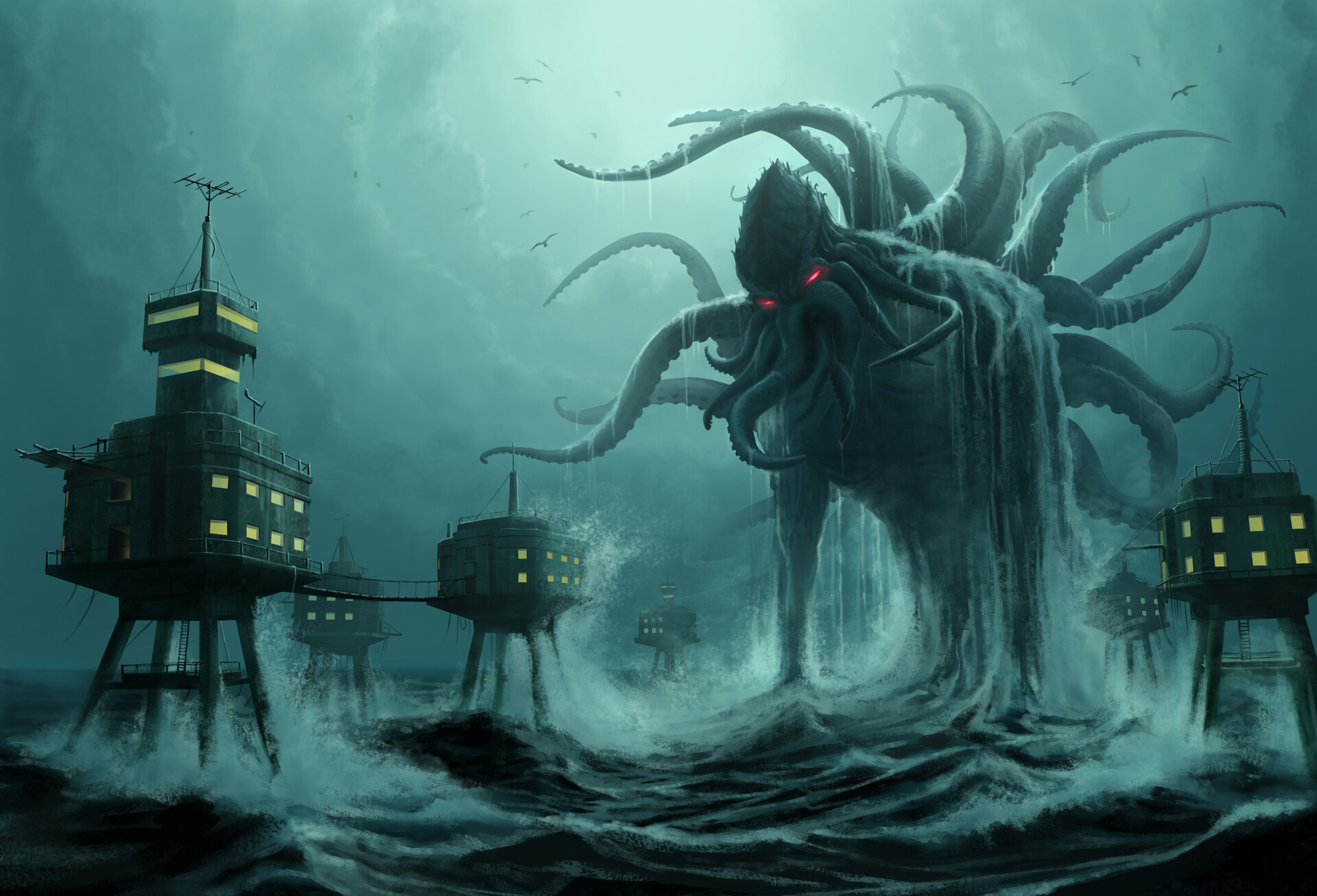 ArtStation cosmic horror concept art