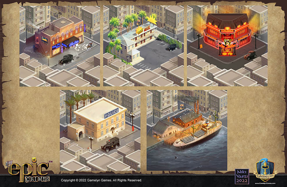 Isometric Map Cards Samples