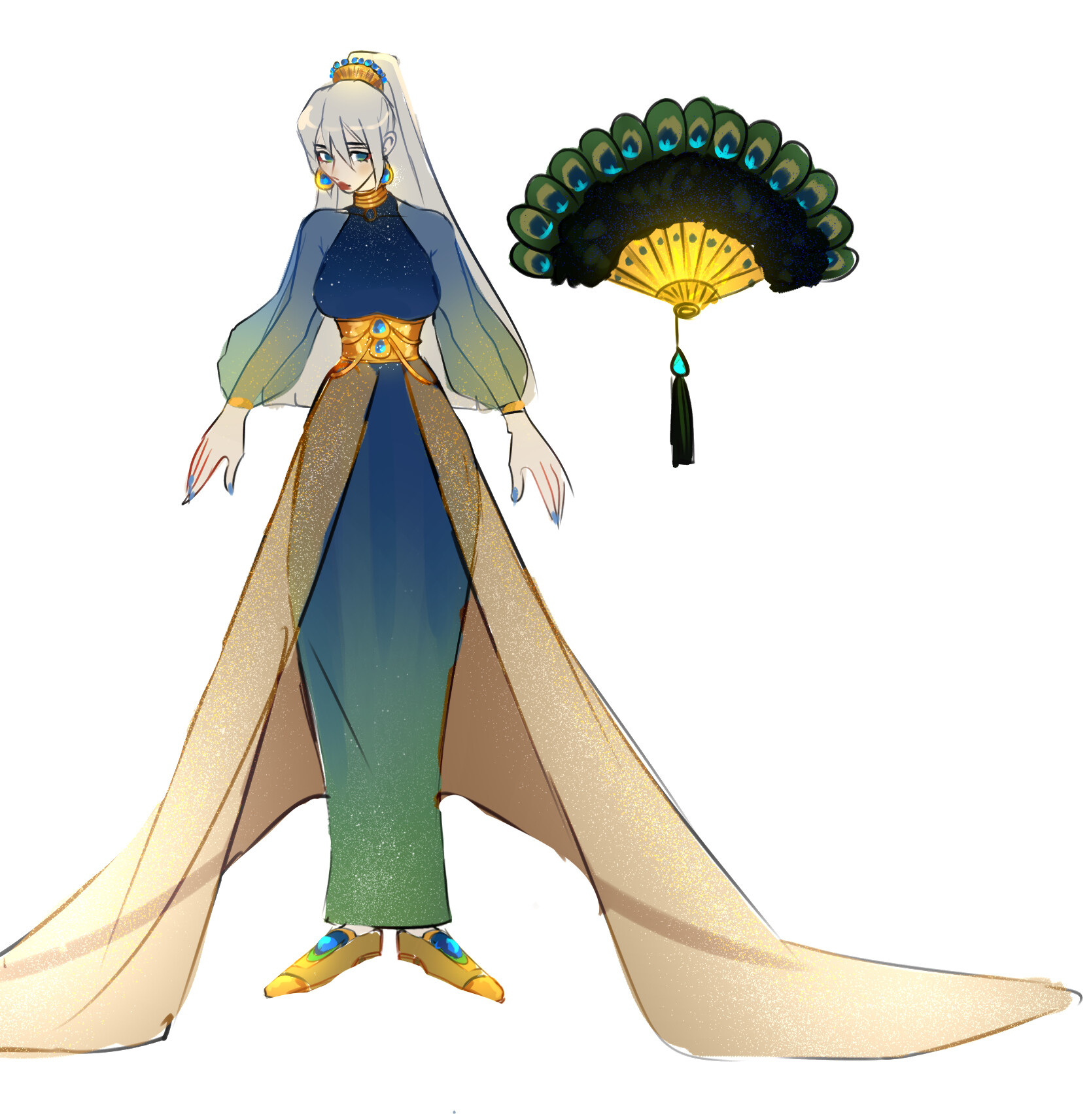 ArtStation - Peacock Princess OC design