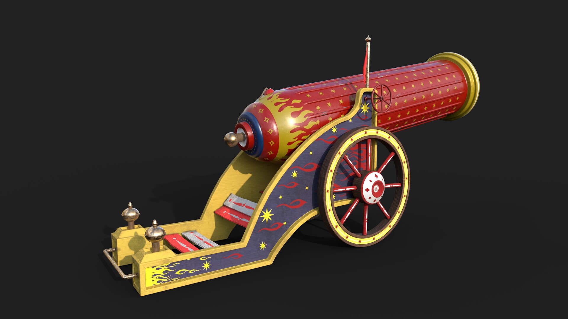 ArtStation - Circus cannon, a clean and an aged version