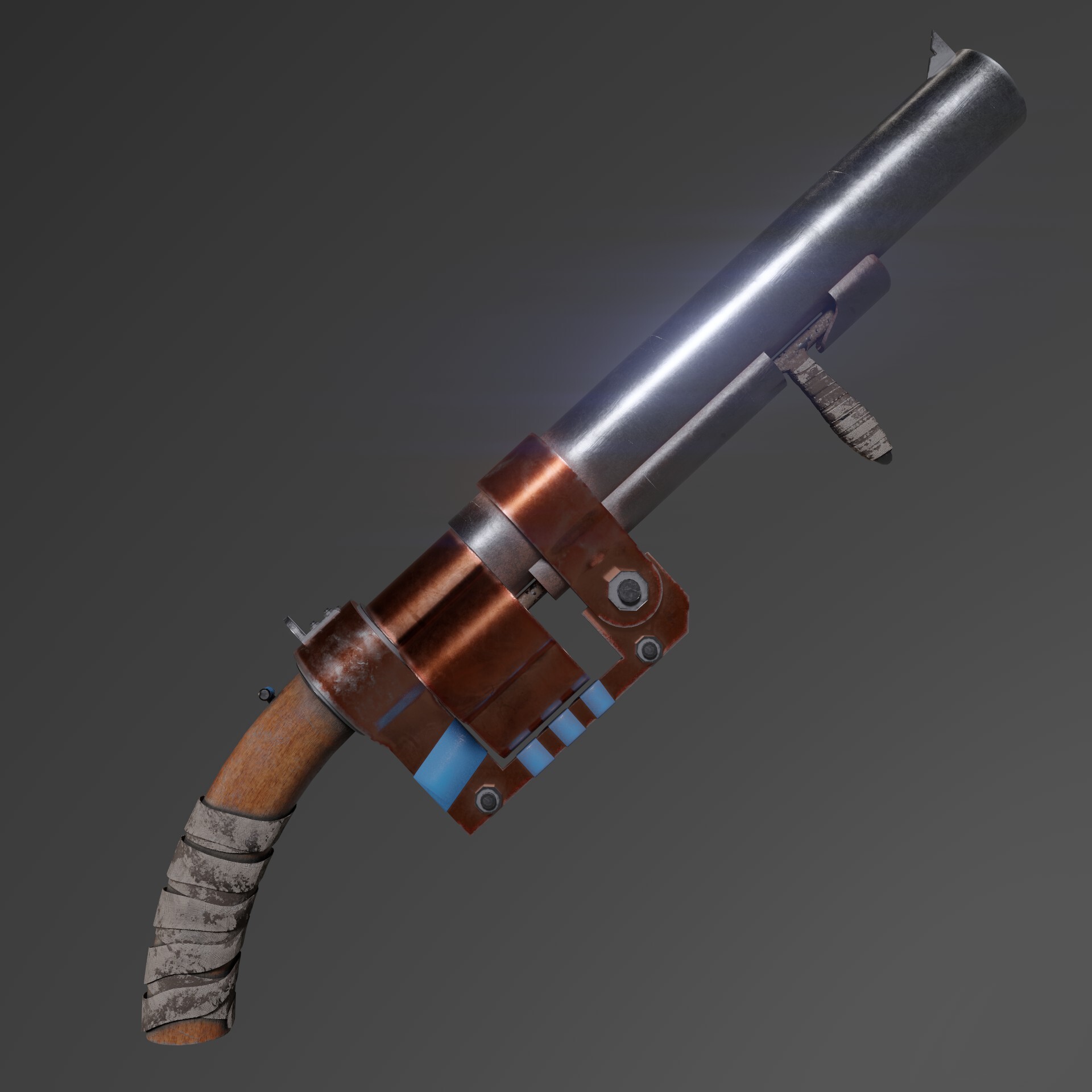 ArtStation - Handmade revolver shotgun