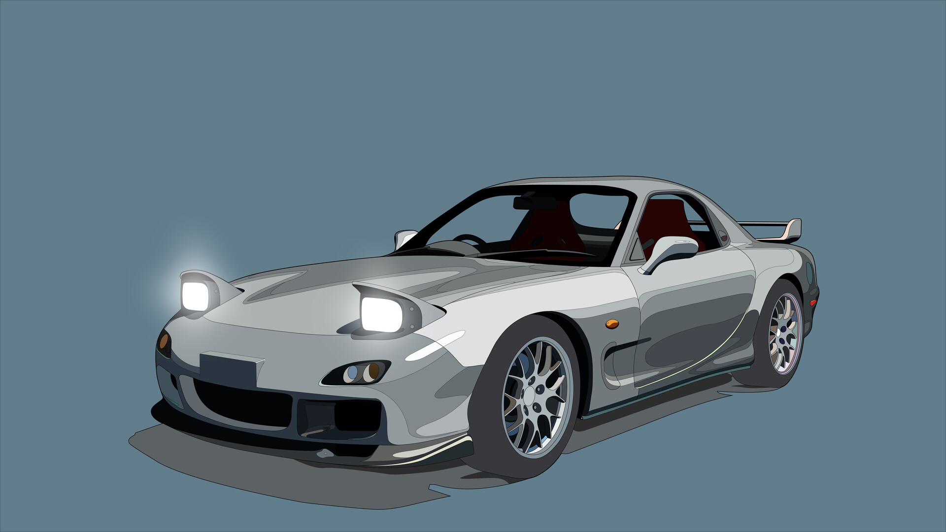 ArtStation - Mazda RX-7 Vector art