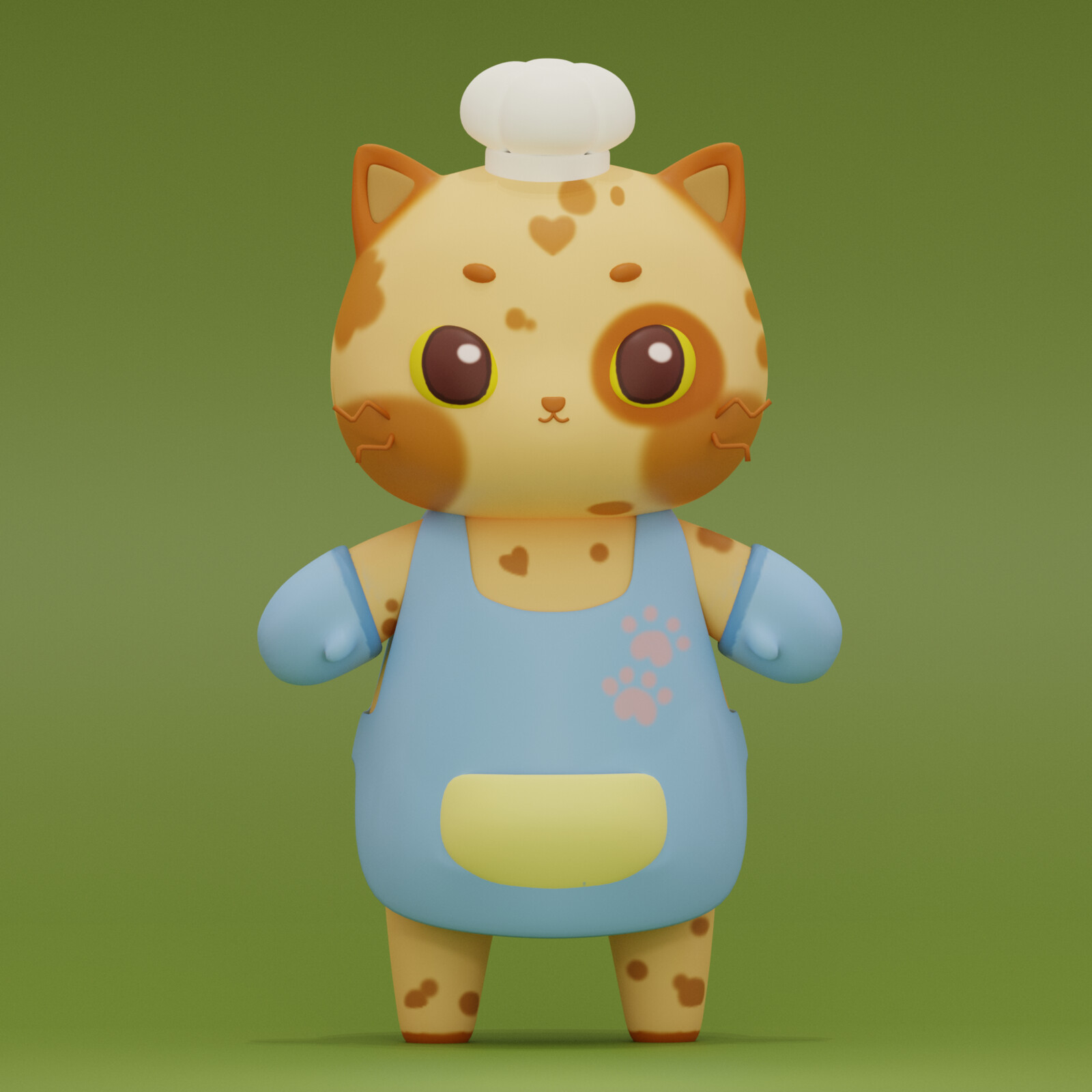 Chef Meow 3D Model