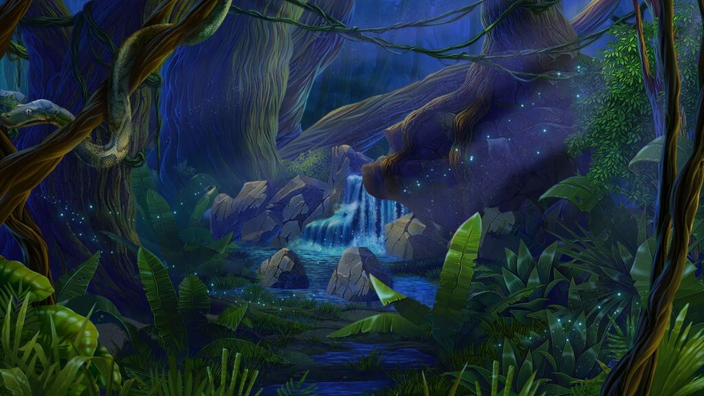 ArtStation Jungle themed slot game Background