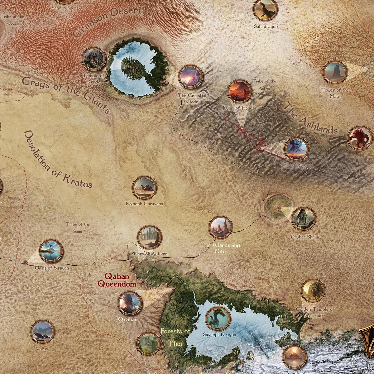 A view of the Eastern part of the world of Ausur.
