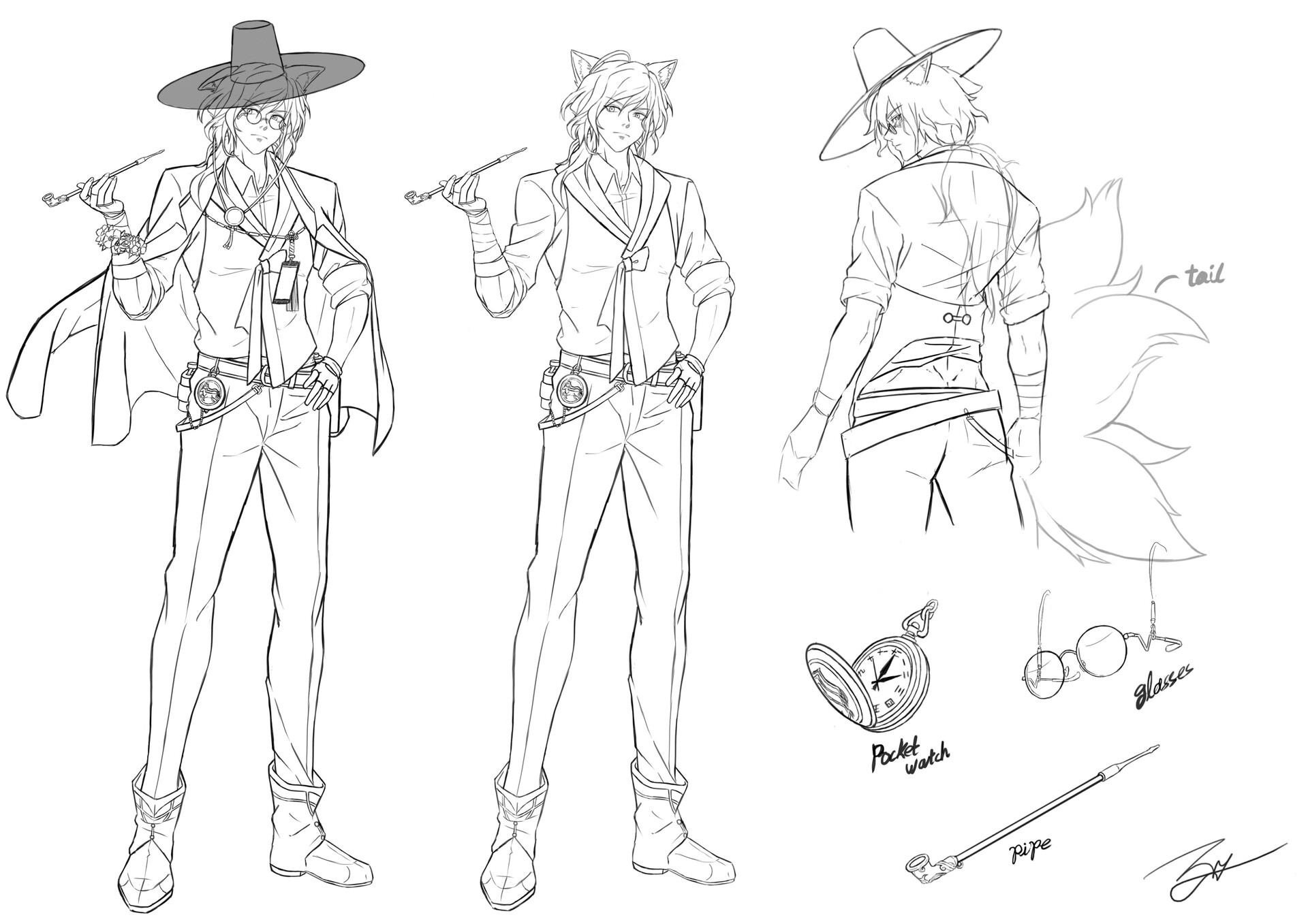 ArtStation Guardian Tales_costume design artworks