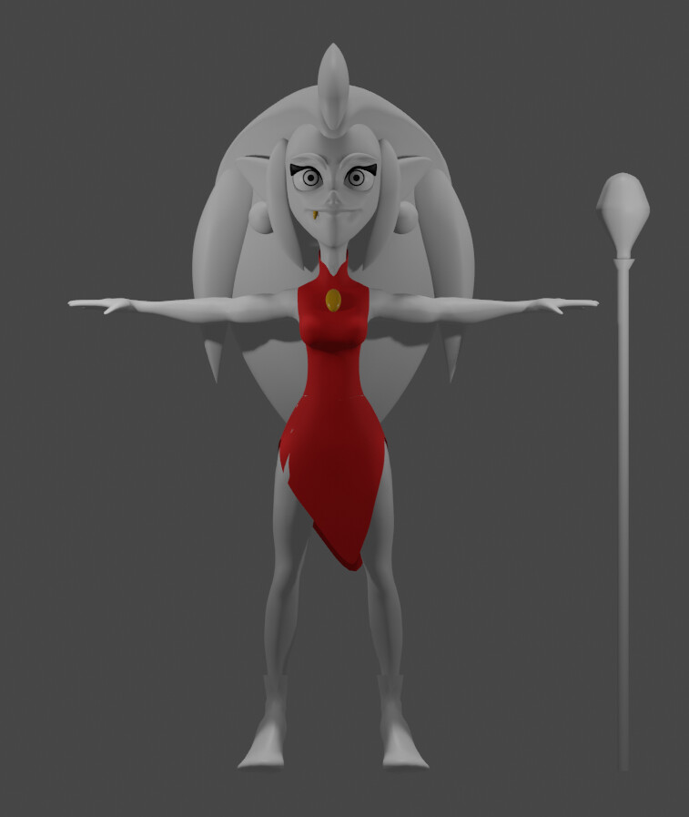 ArtStation - Textured 3D Model of Eda Clawthorne from The Owl House (WIP)
