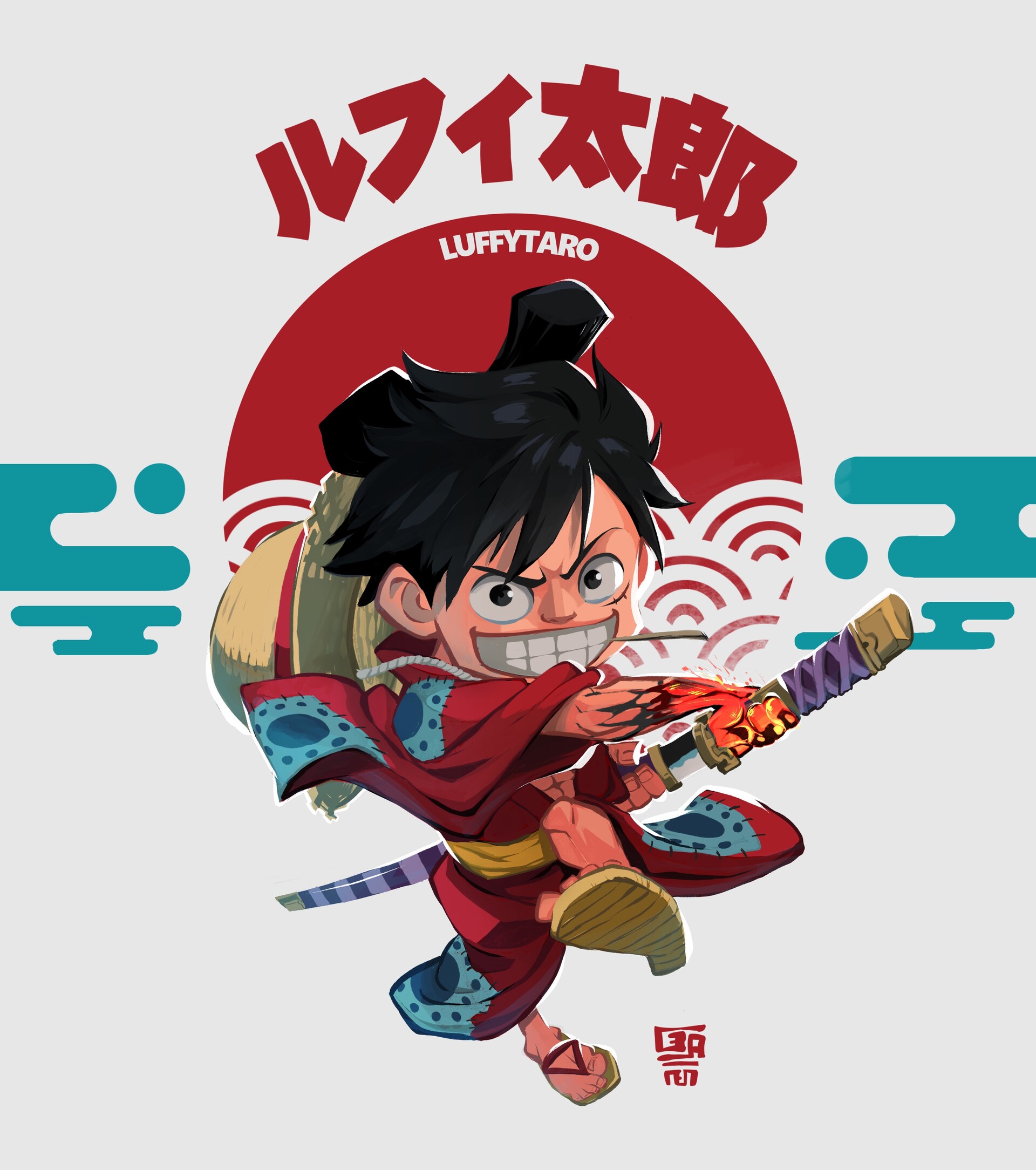 ArtStation - LUFFY WANO FAN-ART