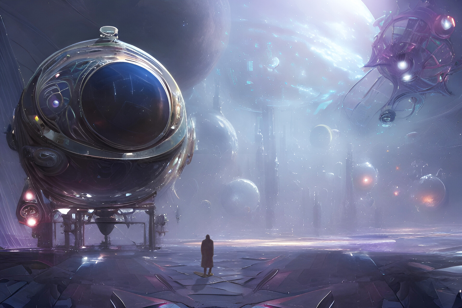 ArtStation Crystal Spheres Checking The Planar Barge Before Ascension