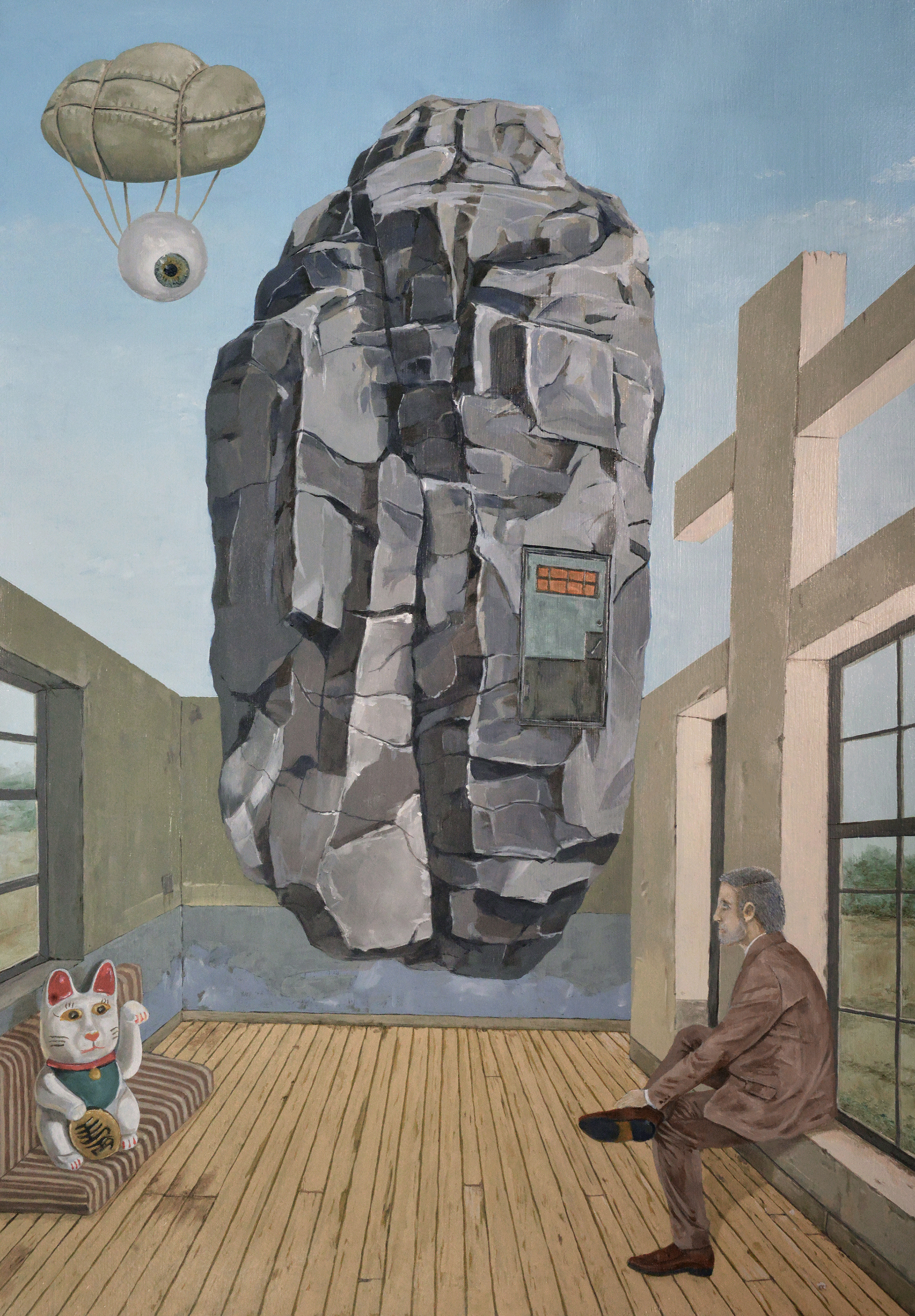 Edmund Mathews, Lost In Translation, 21.7" x 31.1”, Oil on paper mounted on aluminum, 2022