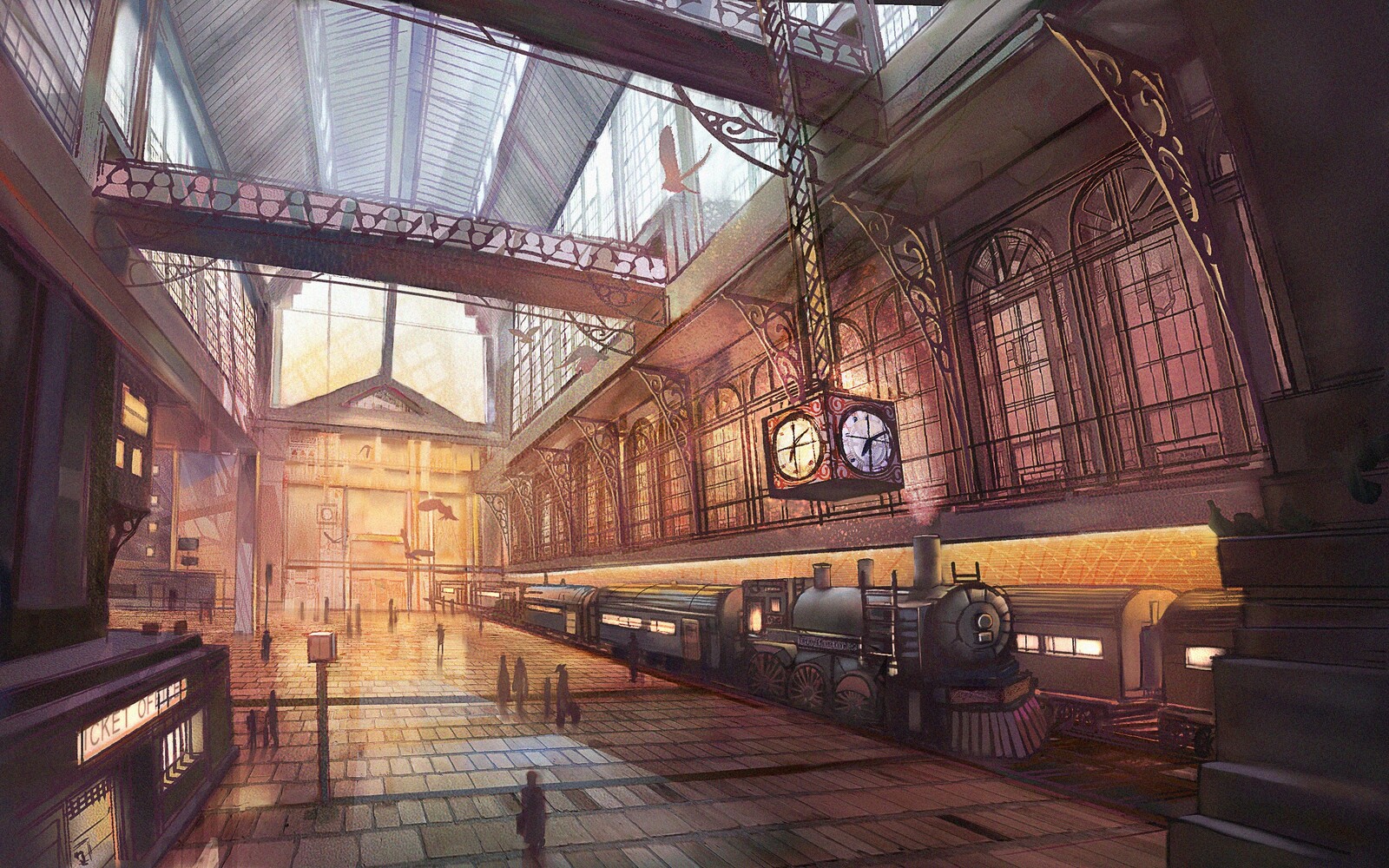 Train Station - Before and after