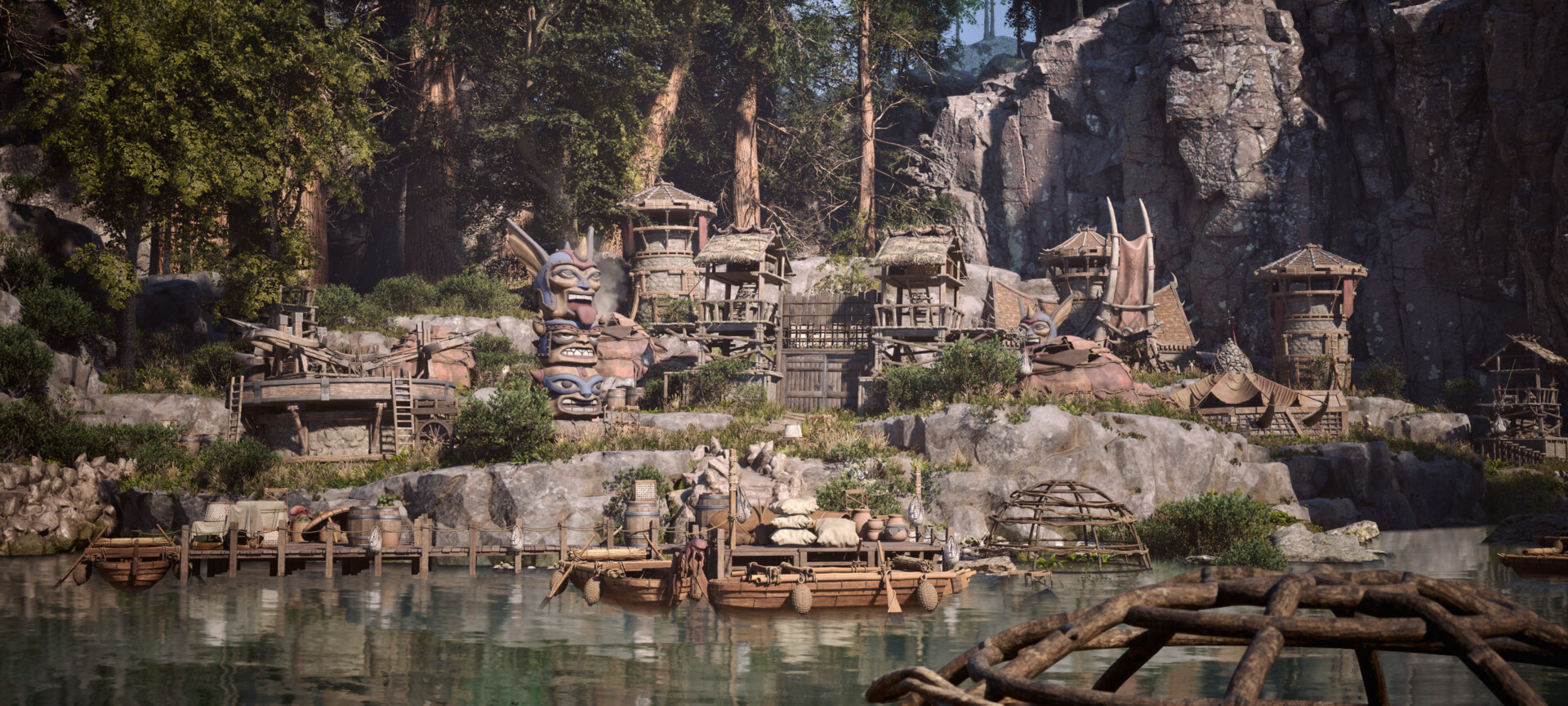 ArtStation - Tribal village
