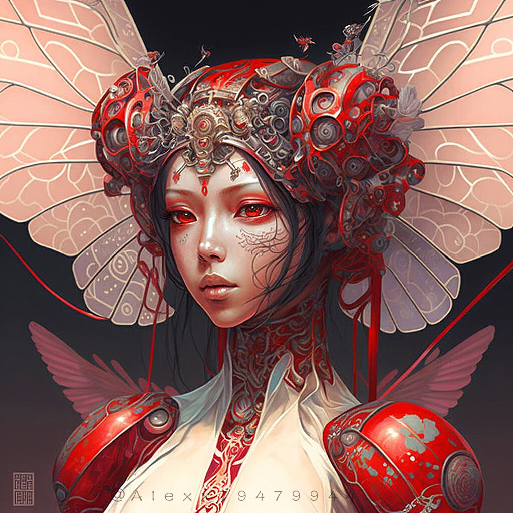 ArtStation - Portrait of Red Dragonfly