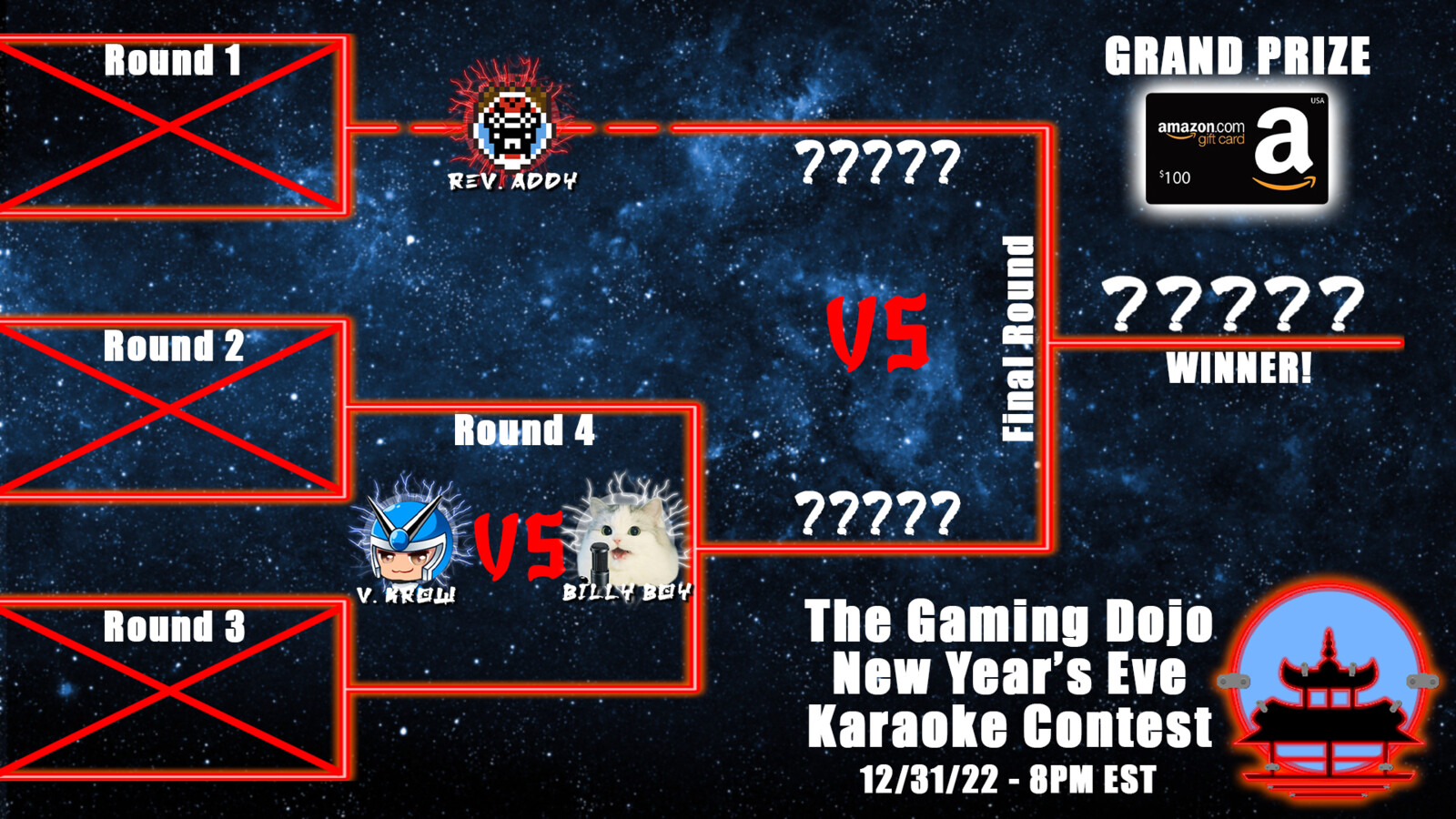 Gaming Dojo 2022 Karaoke Contest Stream Giveaway Bracket #2