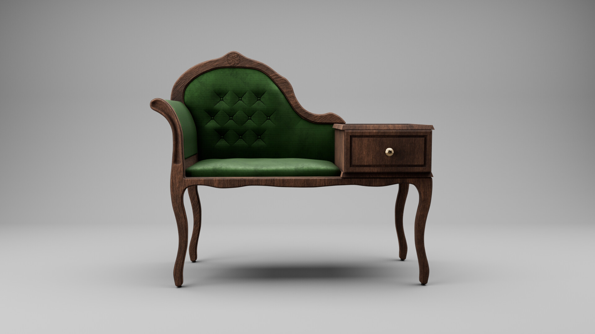 Vintage telephone table with chair deals