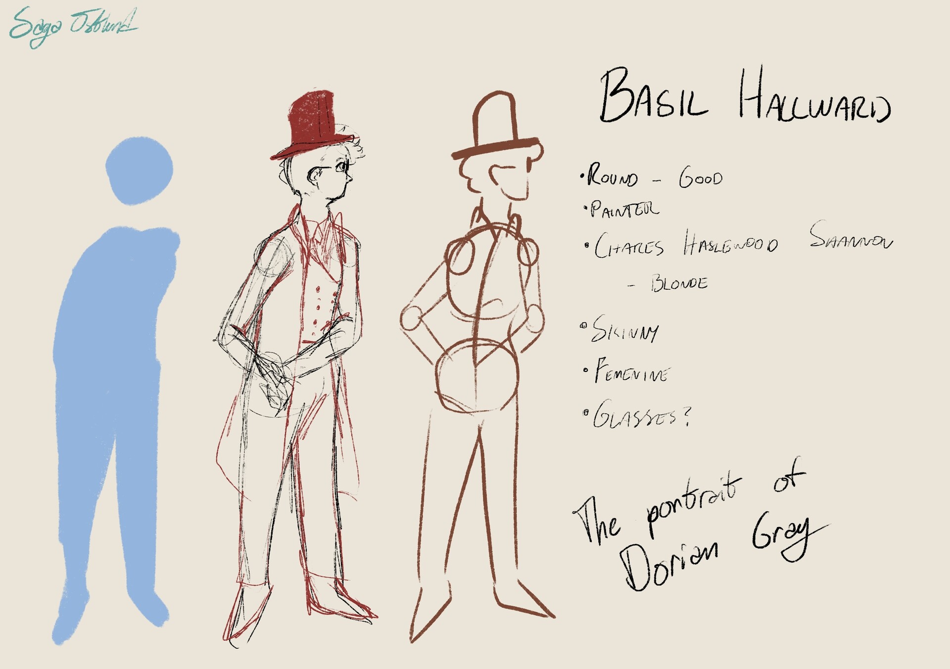 Saga Östlund Basil Hallward as a comic book character.