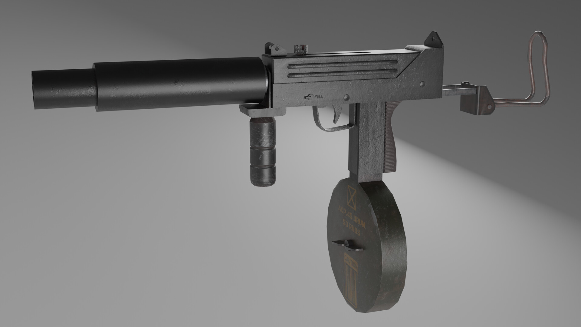 ArtStation - Ingram Mac-10 with Attachments