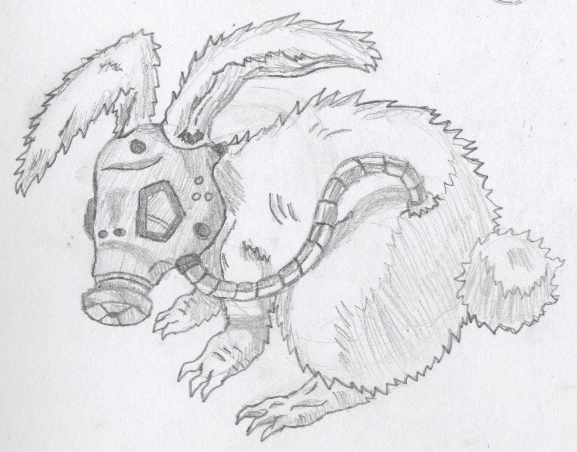 ArtStation - Gasmask Rabbit - Pencil Concept Art