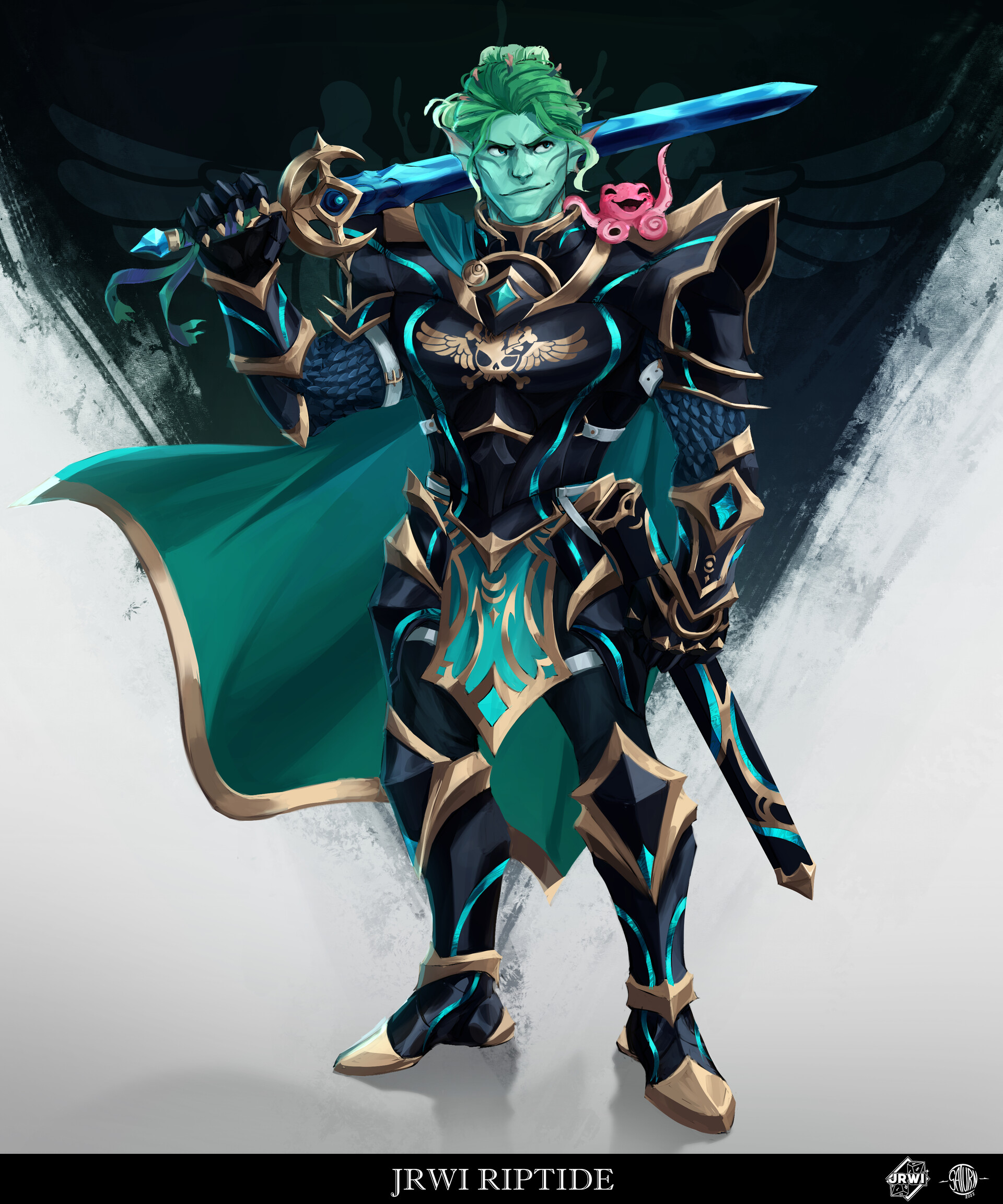ArtStation Gillion Tidestrider Armor Just Roll With It