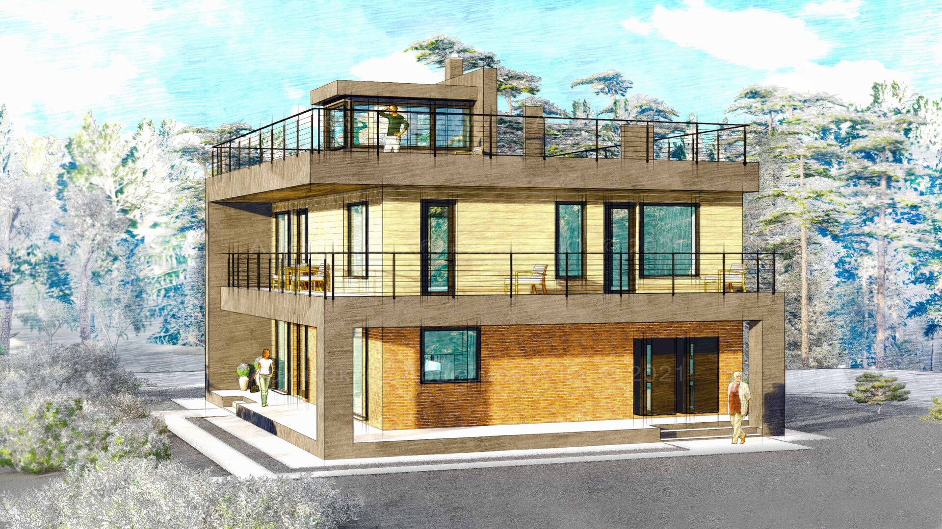 Металлический дом в Кущёвская дизайн