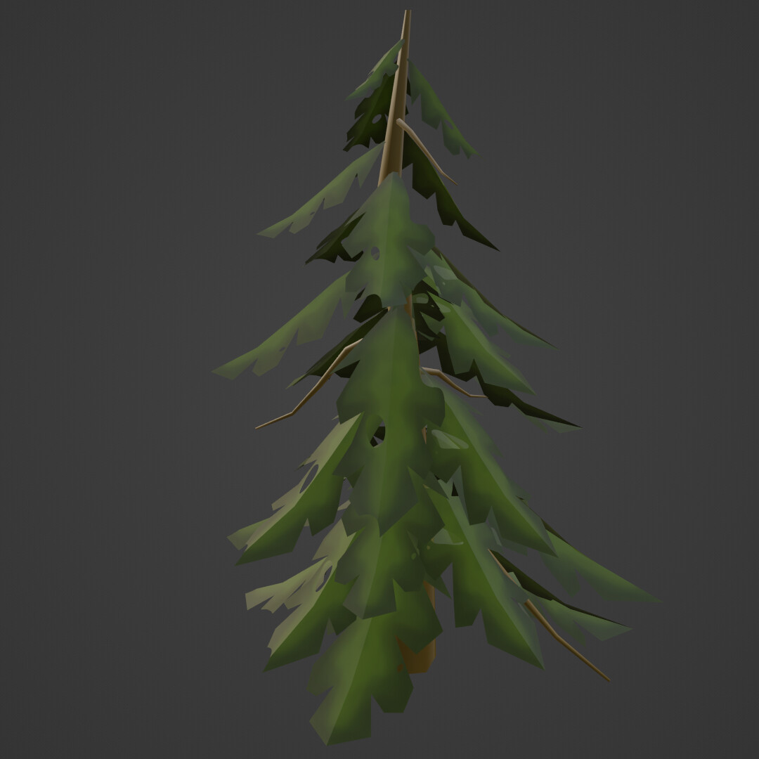 ArtStation - Stylized Pine Tree