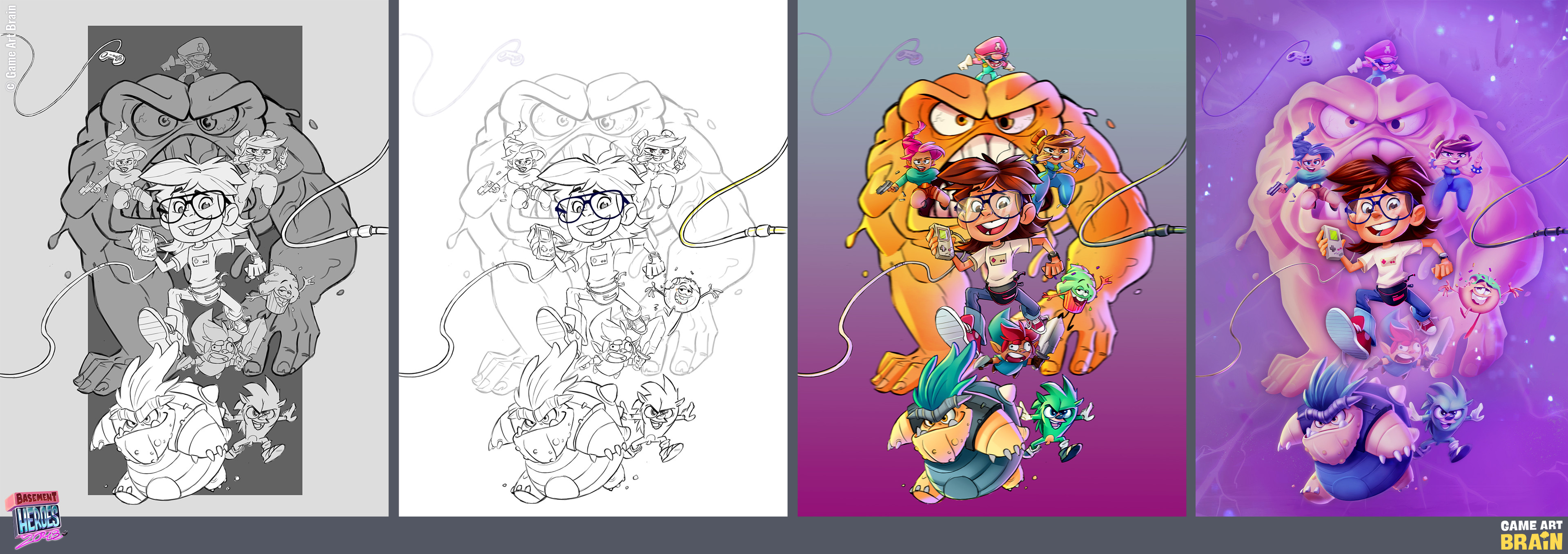 Game Art Brain - Creation & Consulting - Basement Heroes - Illustrations