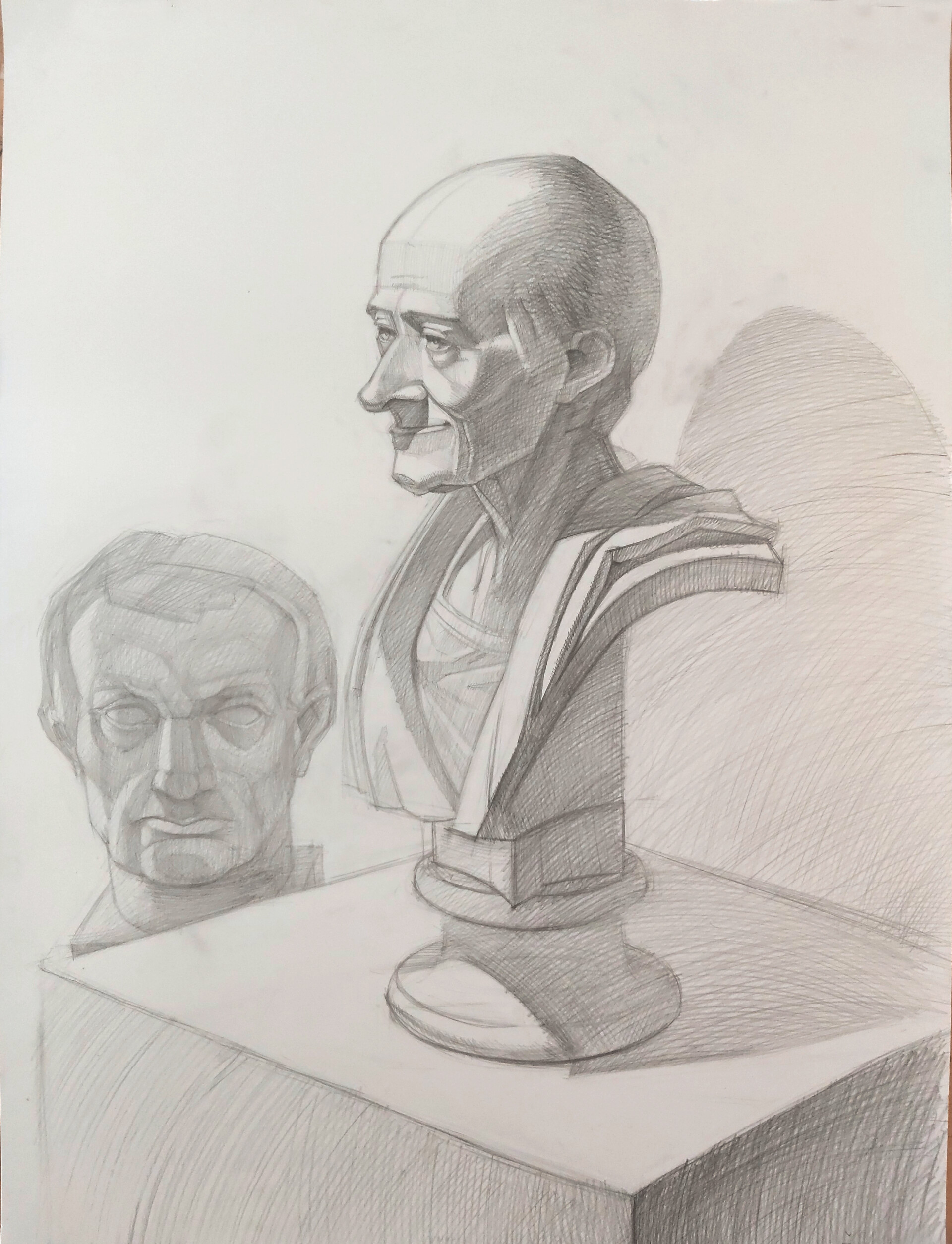 ArtStation Academic Drawing of Two Busts
