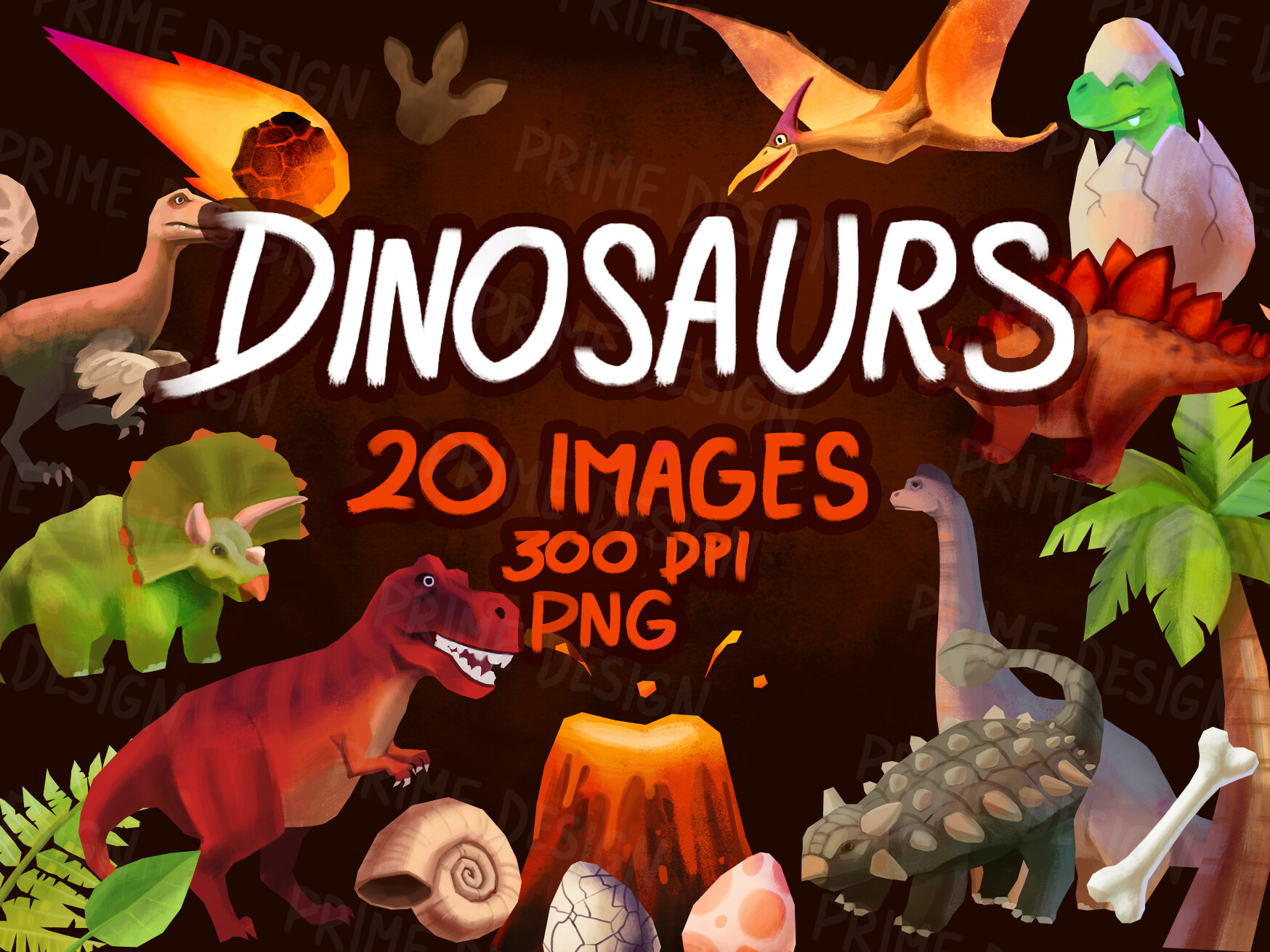ArtStation - Dinosaurs Clip Art Project