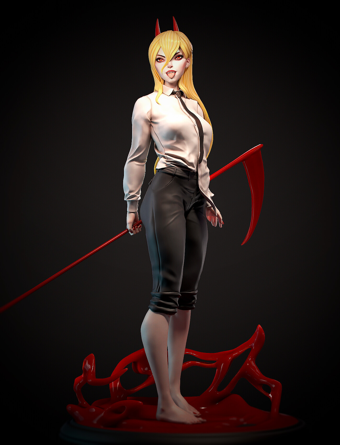 Chainsaw man power 3d. паувэр человек бензопила. Makima sansuki. человек бензопила 3д модель. Makima nayuta.