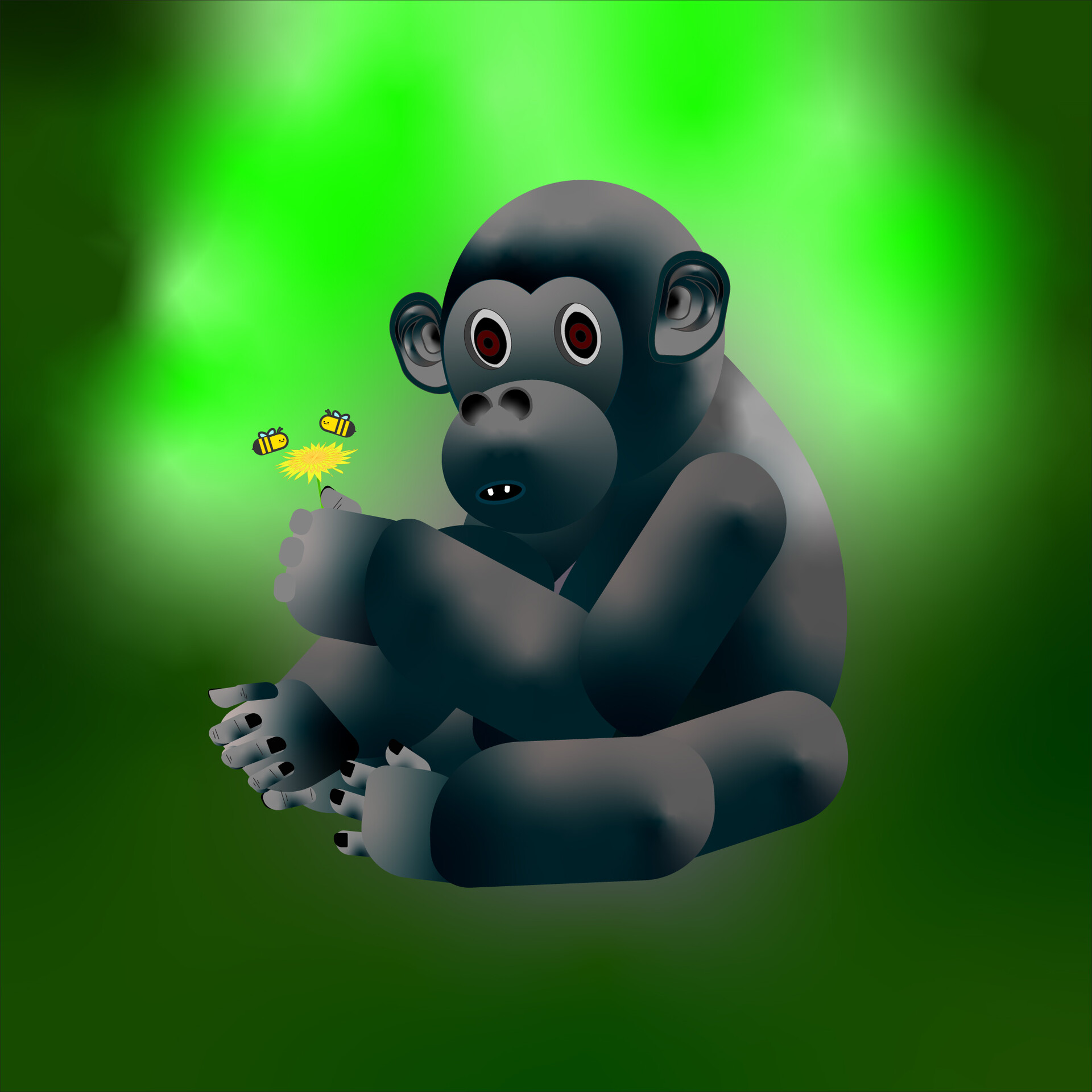 ArtStation - Baby Gorilla illustration