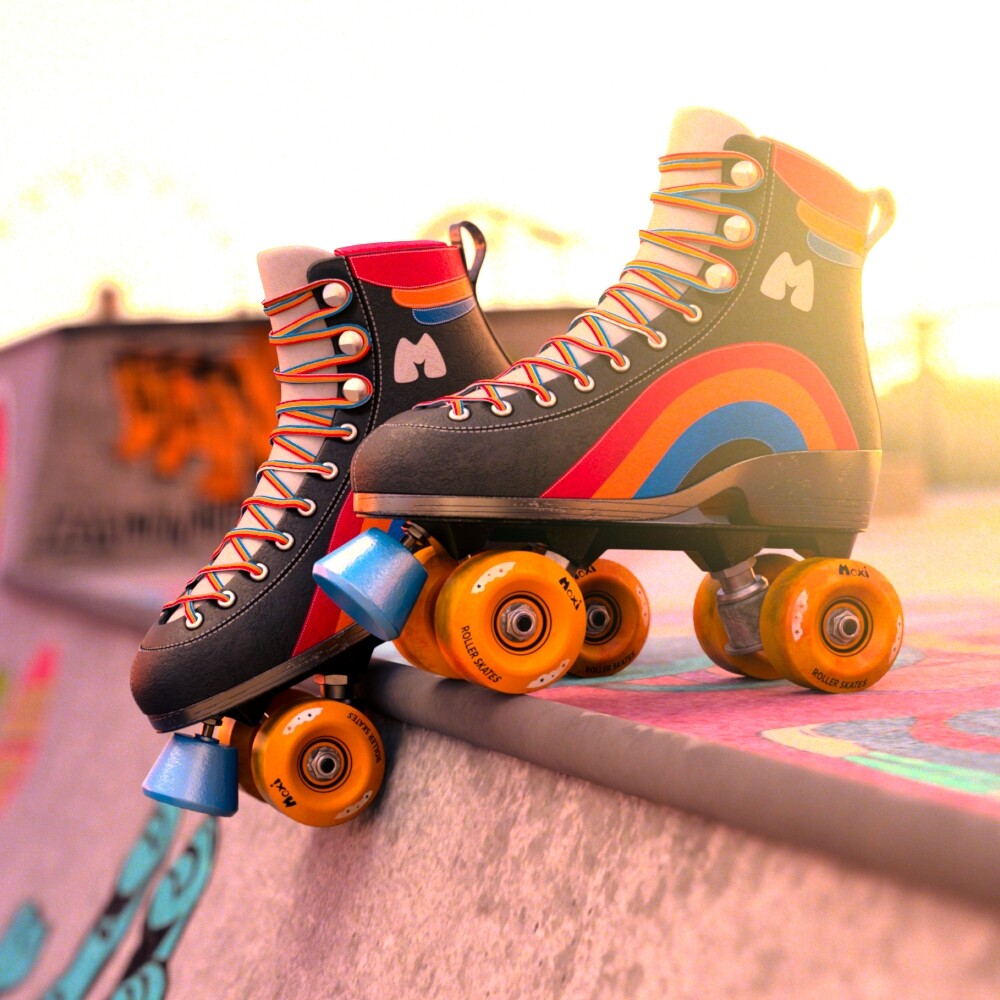 Artstation moxi rainbow roller skate