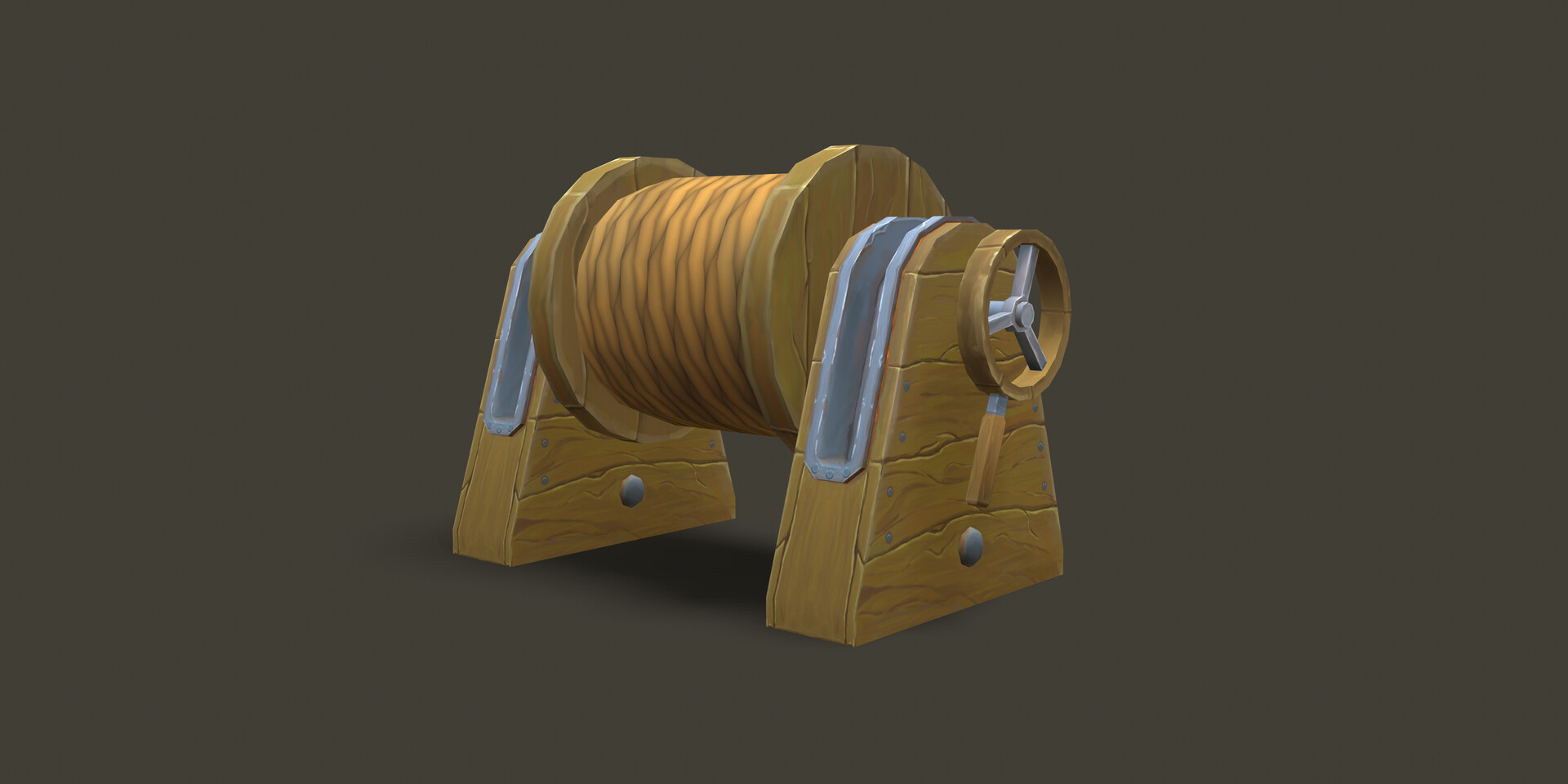 ArtStation - Stylized Rope Wheel