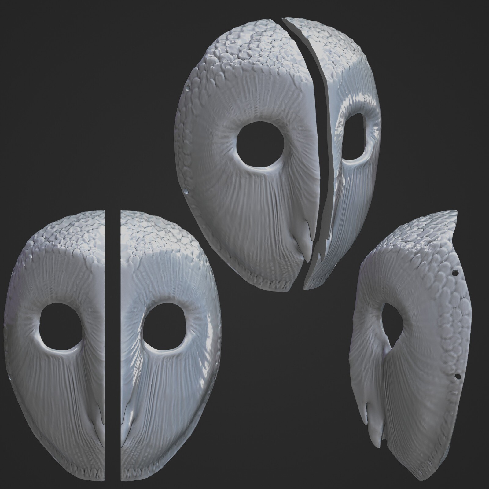 navneord pude Frastøde ArtStation - OWL MASK STL FOR 3D PRINTING DESIGNED MODEL