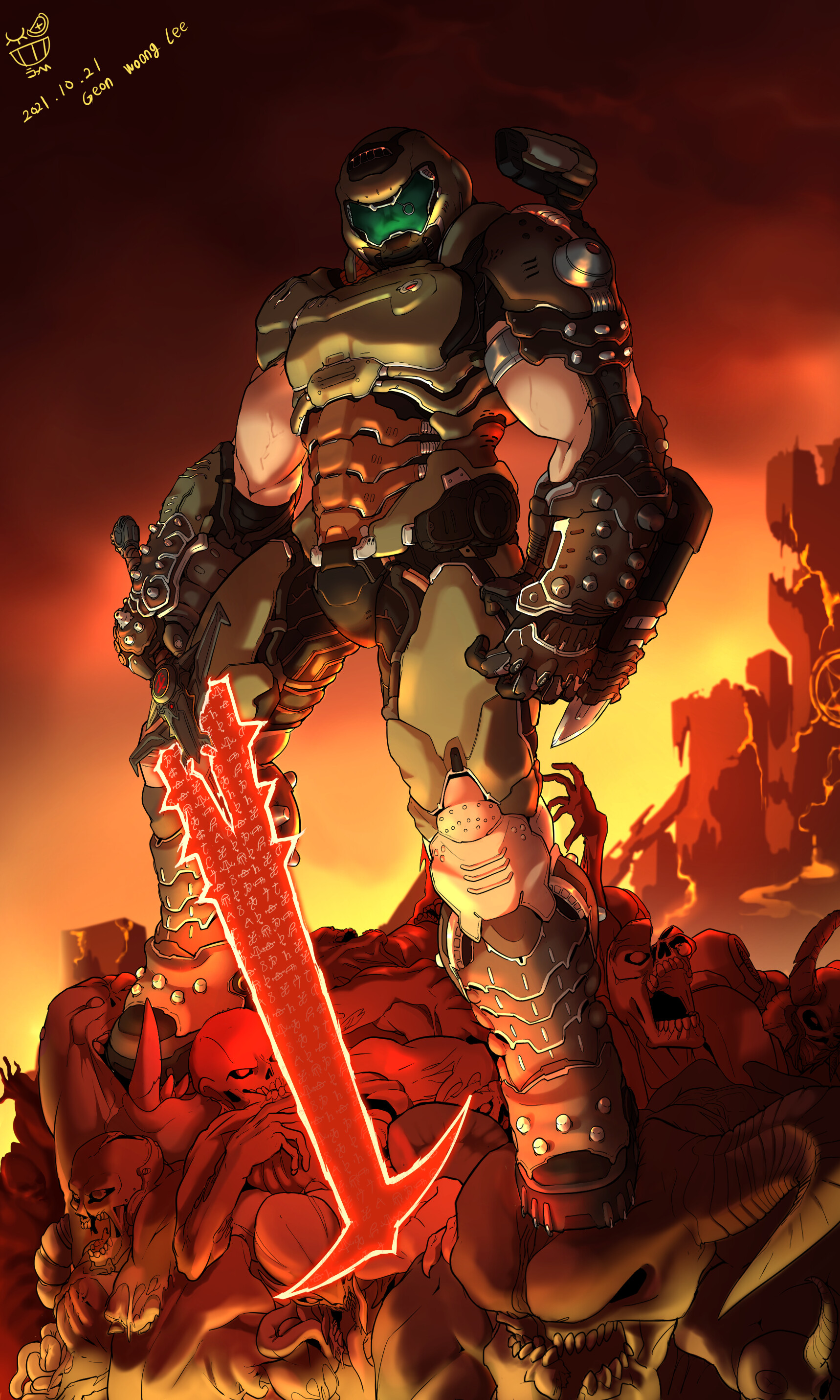 Artstation doom eternal fanart
