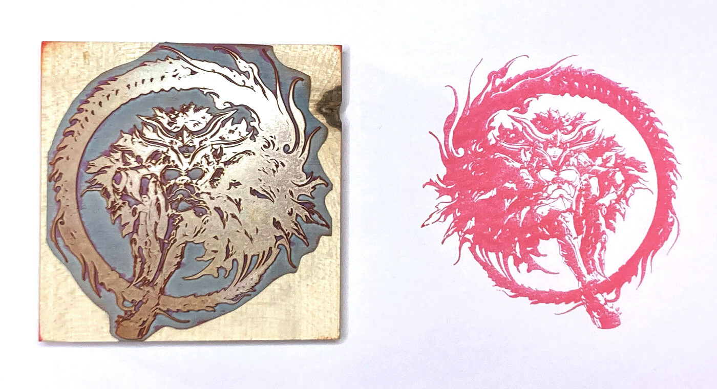 I did a special stamp with the graphic version.