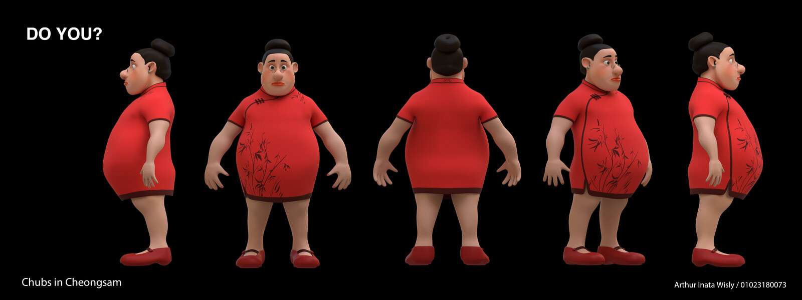 Character_Good Auntie_Cheongsam Costume (Created by Arthur Wisly)