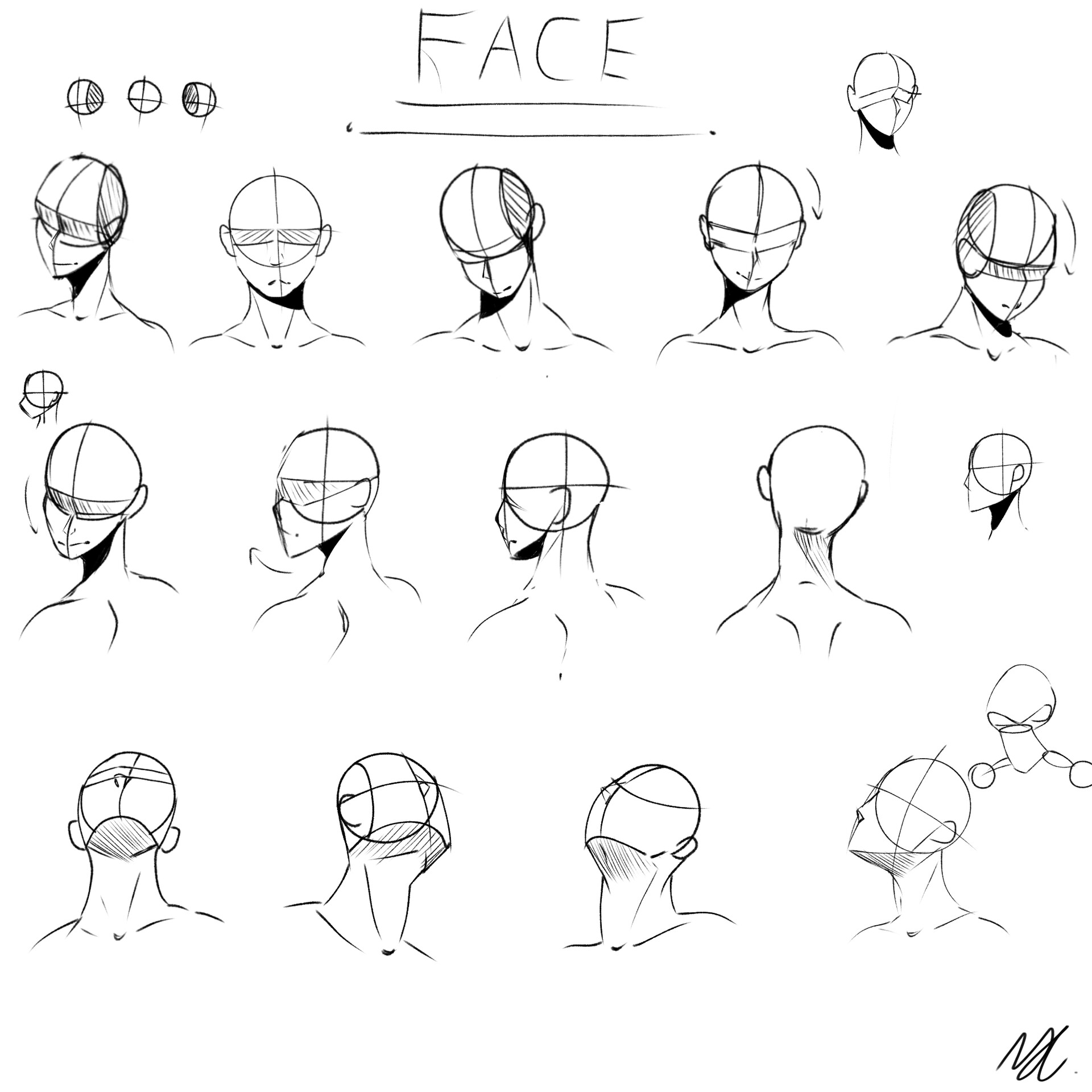 ArtStation - head angle practice