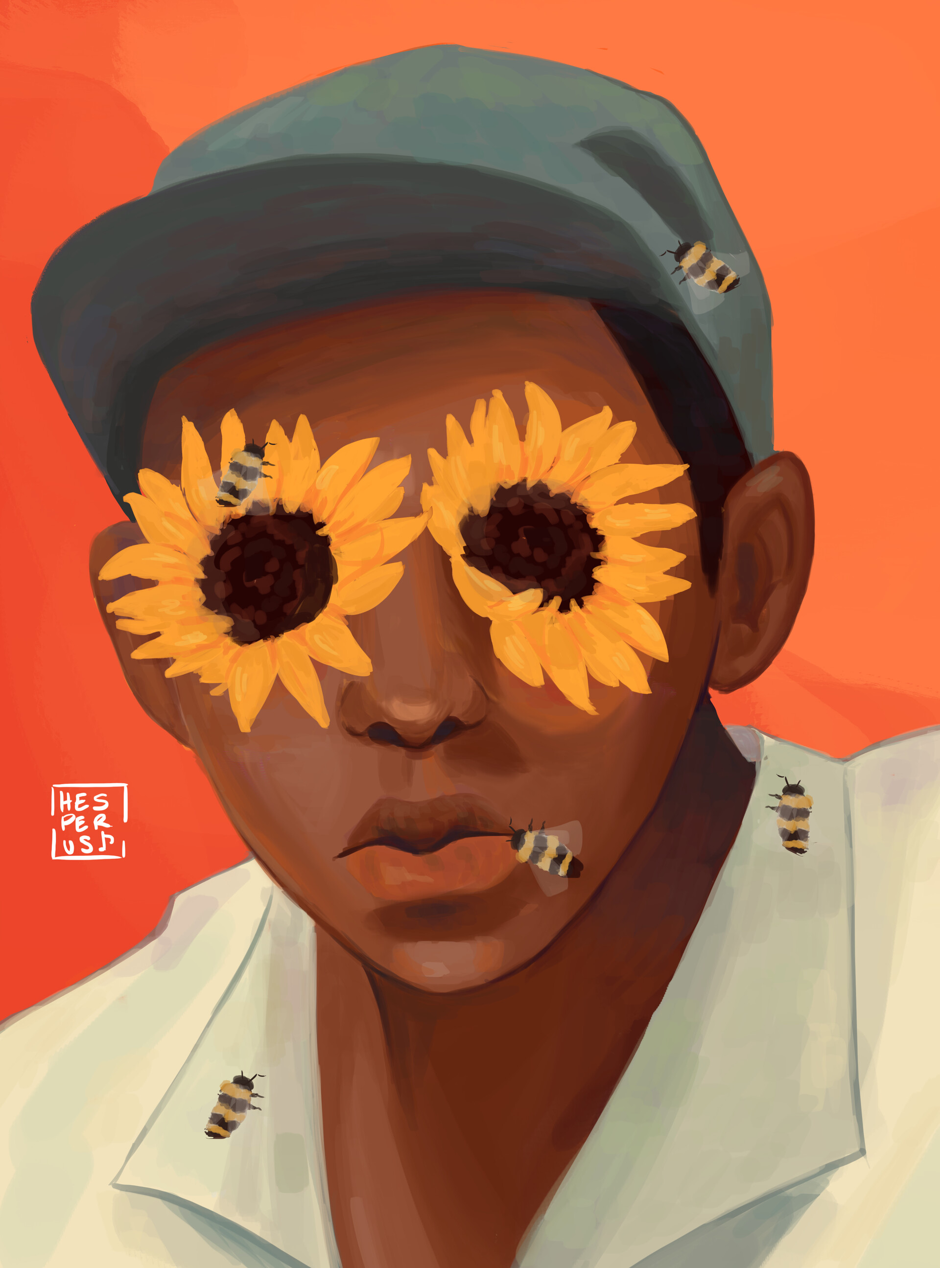 ArtStation Flower Boy Portrait Painting