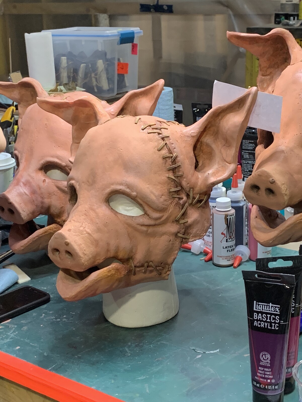 The Professor Pyg mask I designed. Painted by a coworker.