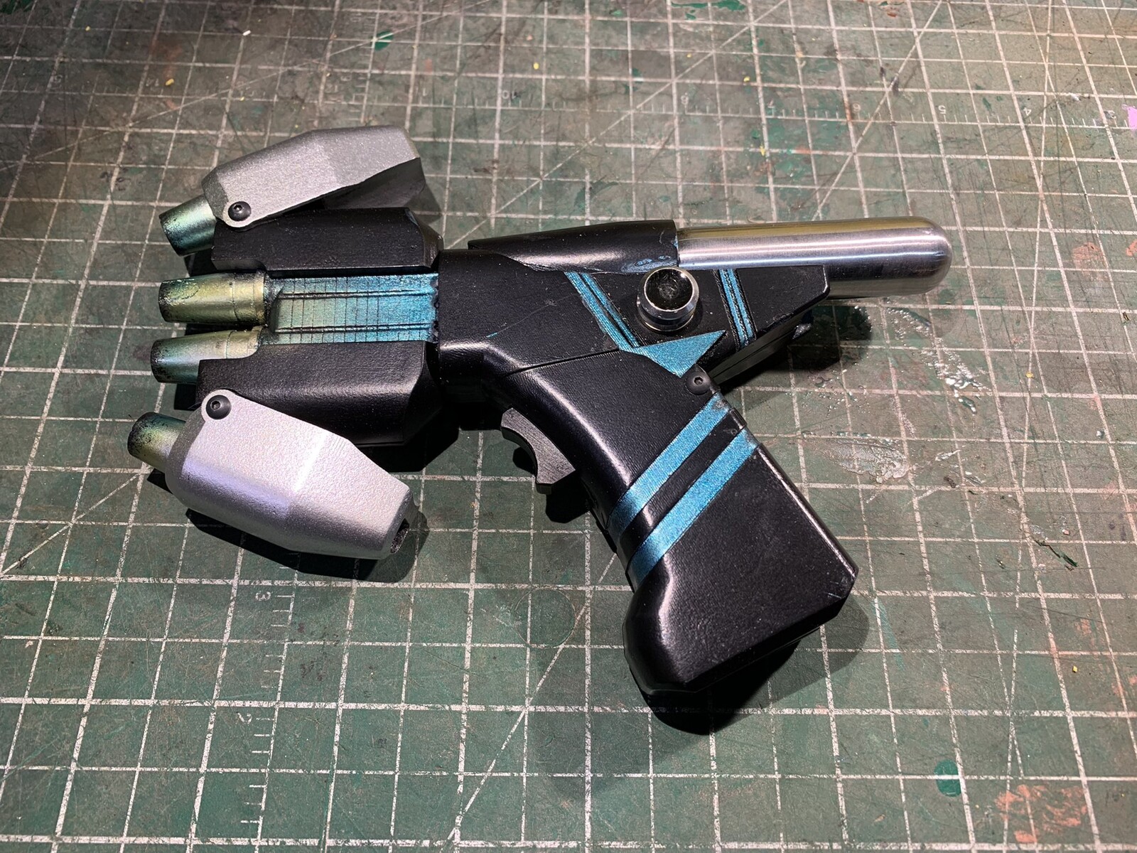Portable blowtorch. Designed by a coworker, but I finished the design and painted it.