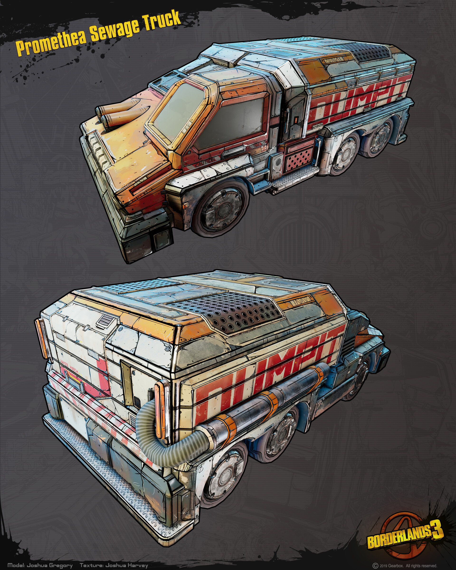 Josh Gregory - Borderlands 3: Promethea Modular Trucks.