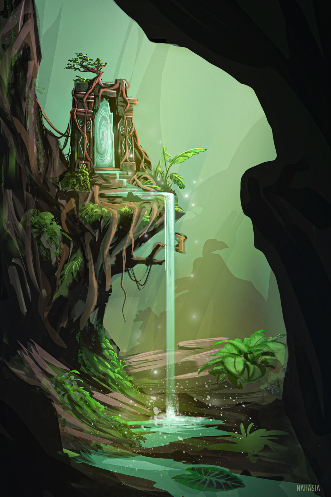ArtStation - Water fall from the unknow