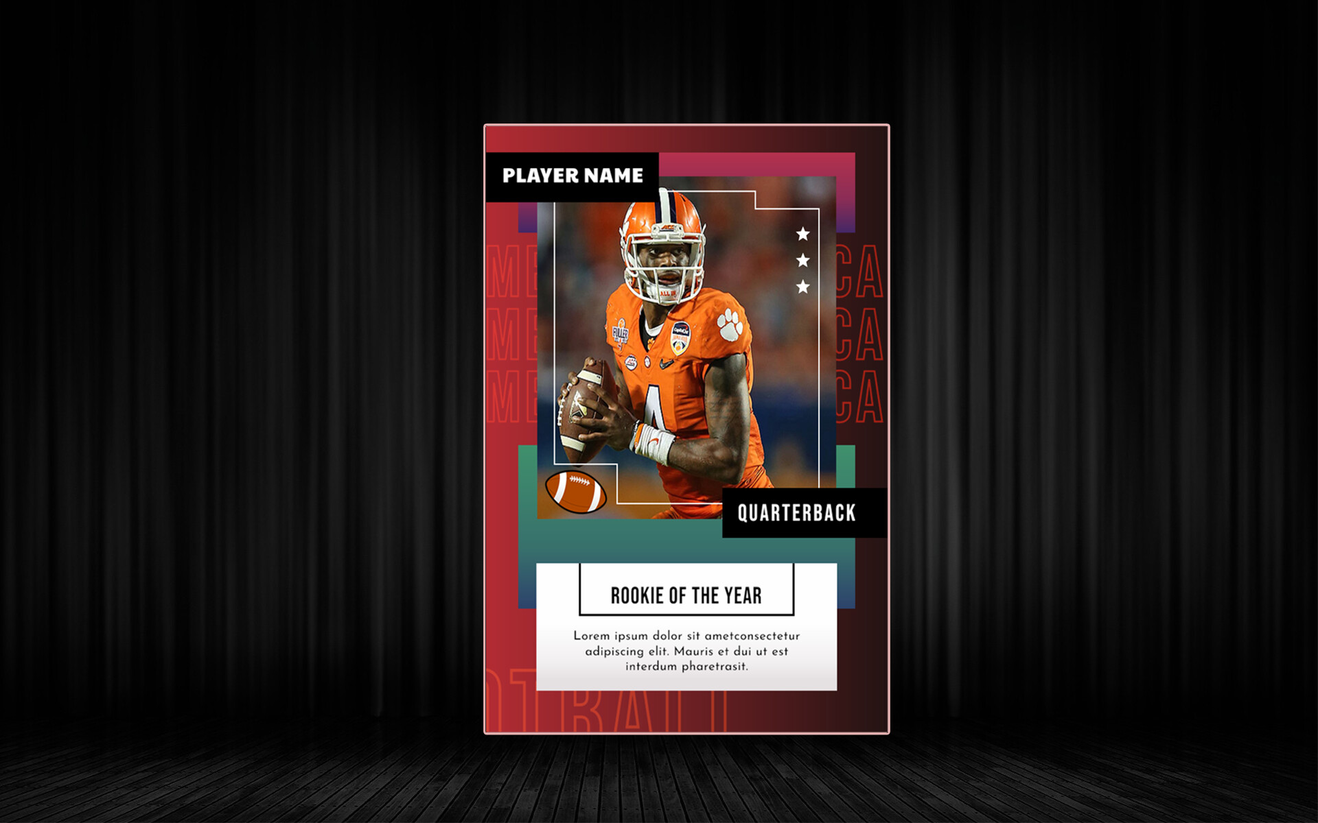Atomic templates Sports Trading Card template photoshop