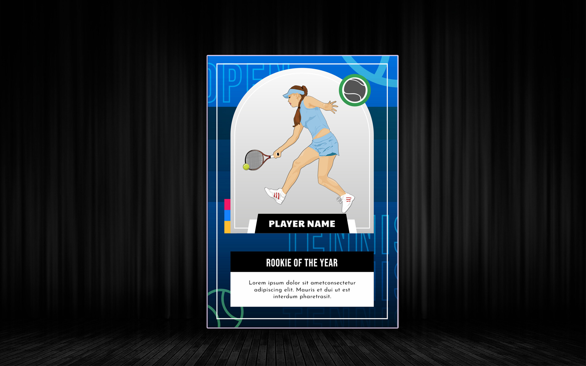 Atomic templates Tennis Trading card Photoshop template V2