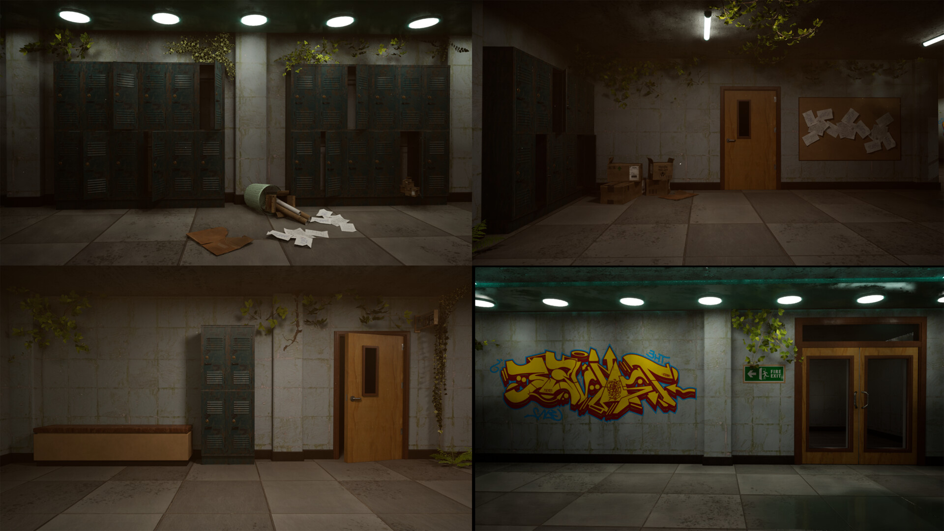 ArtStation - Seek's Hallway - Roblox Doors Recreation