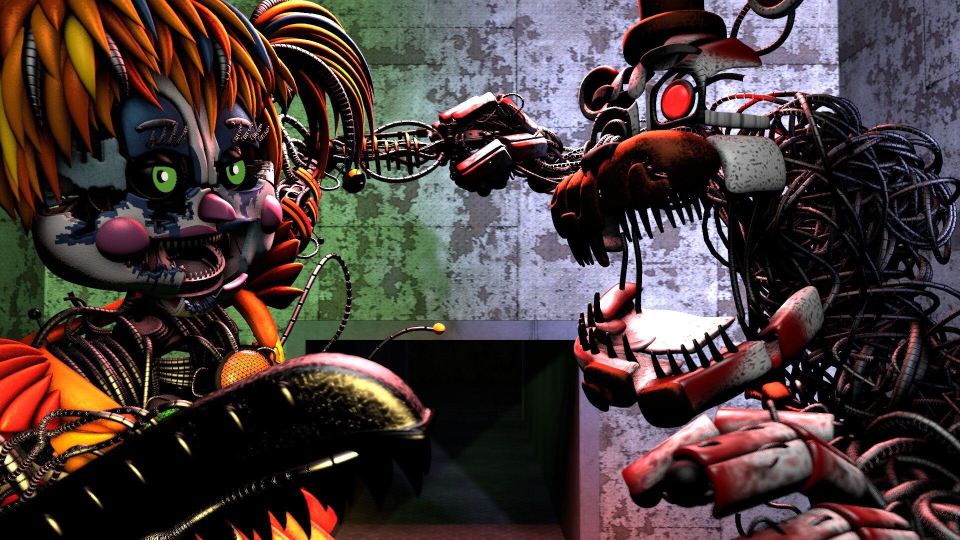 ArtStation - Tumbnail Scrapbaby VS Molten freddy