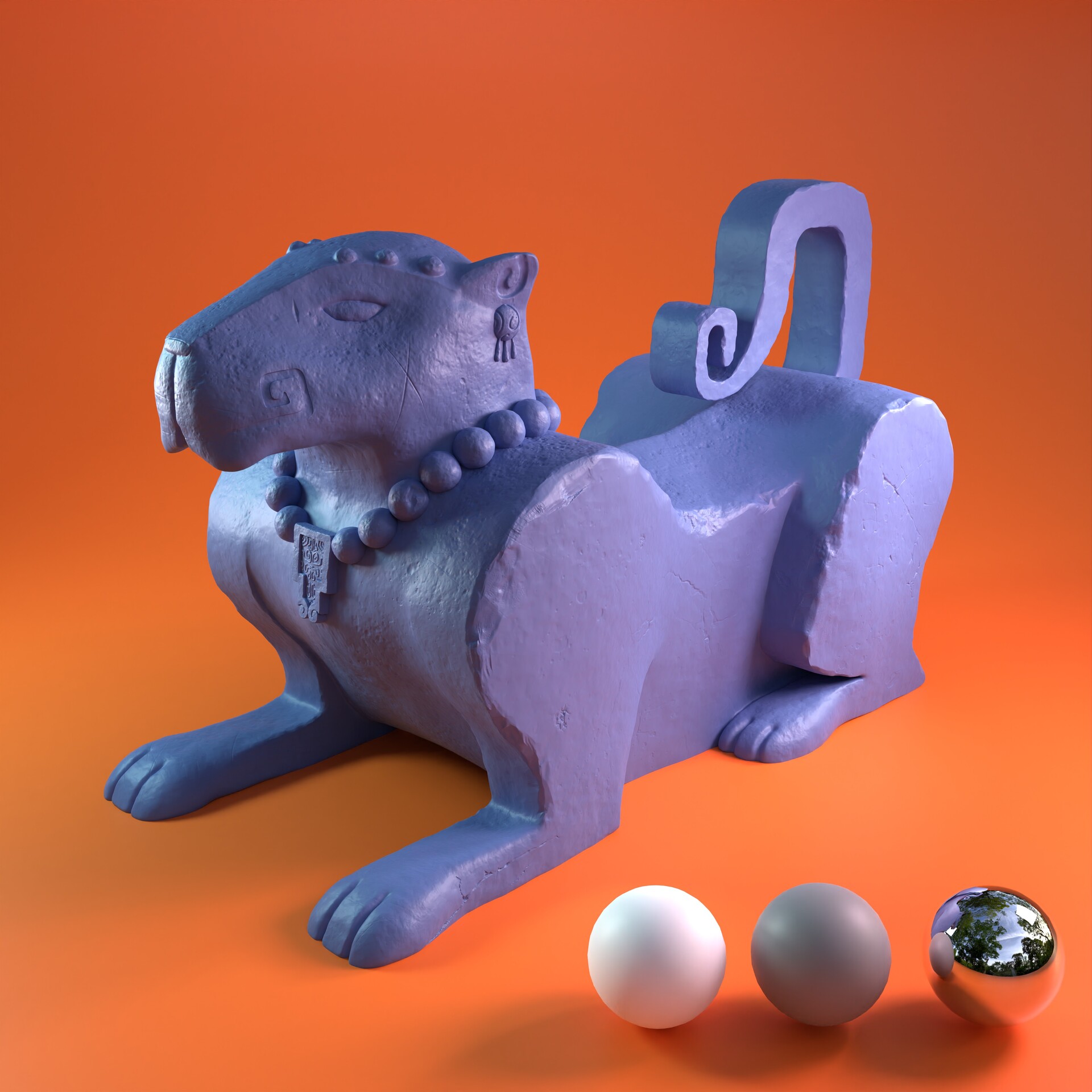 ArtStation Prop Tiger Statue (HP Sculpt) BS Argonia