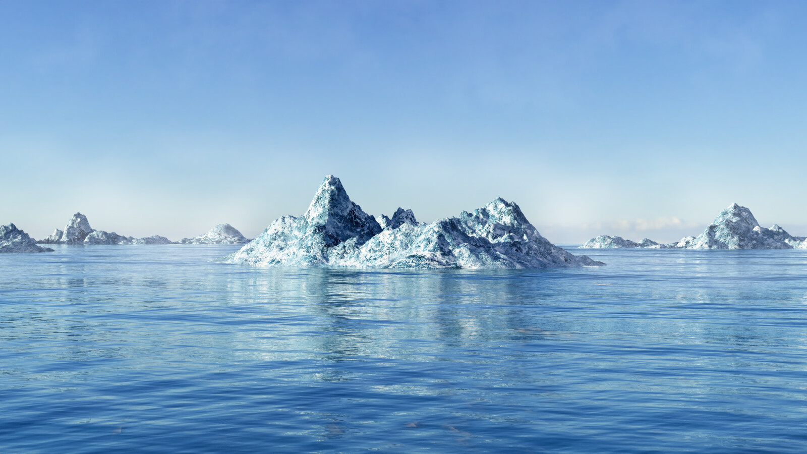 Mountain, Ocean, North