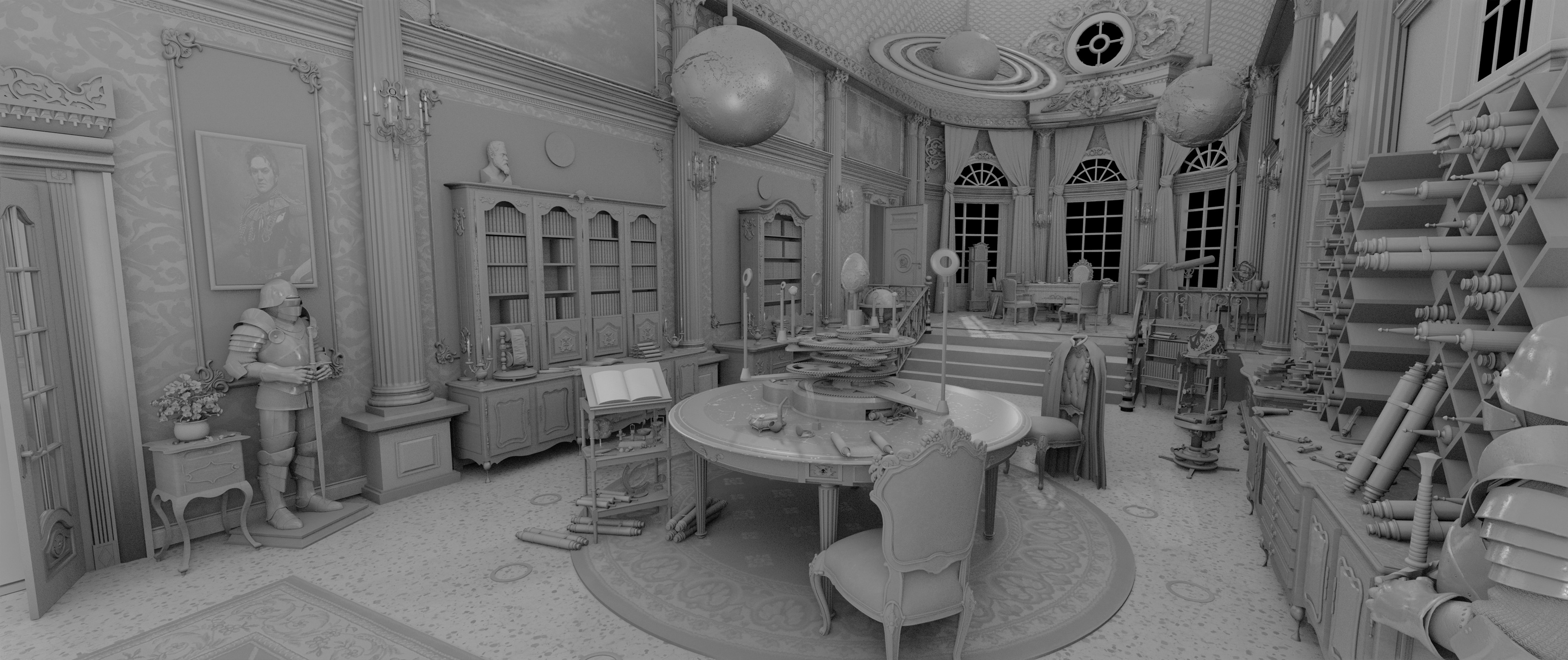 Satchit basu the ghost king palace study cinematic