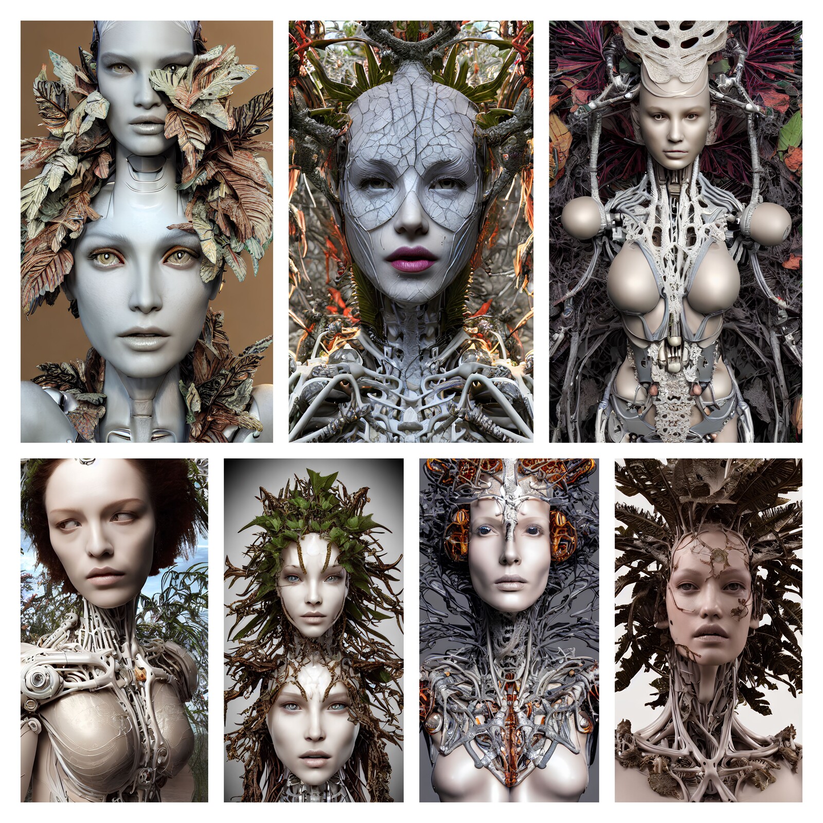 This is a collage of different portraits that I created. It is meant to be a symbolic representation of unwilling victims of transhumanism and technology, forced to be apart of the machine.